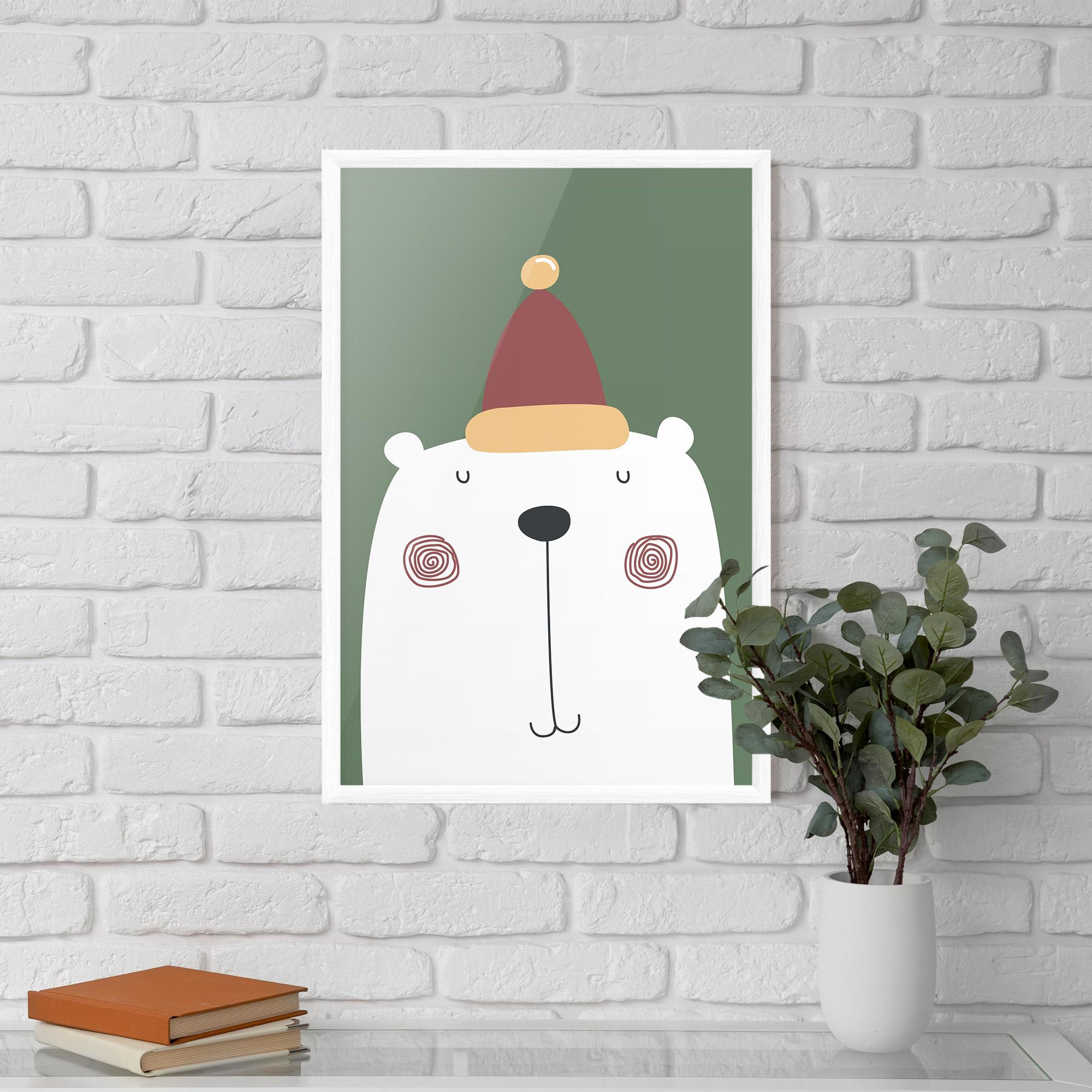 Poster Înrămat Cute Icebear Drawing mockup 5