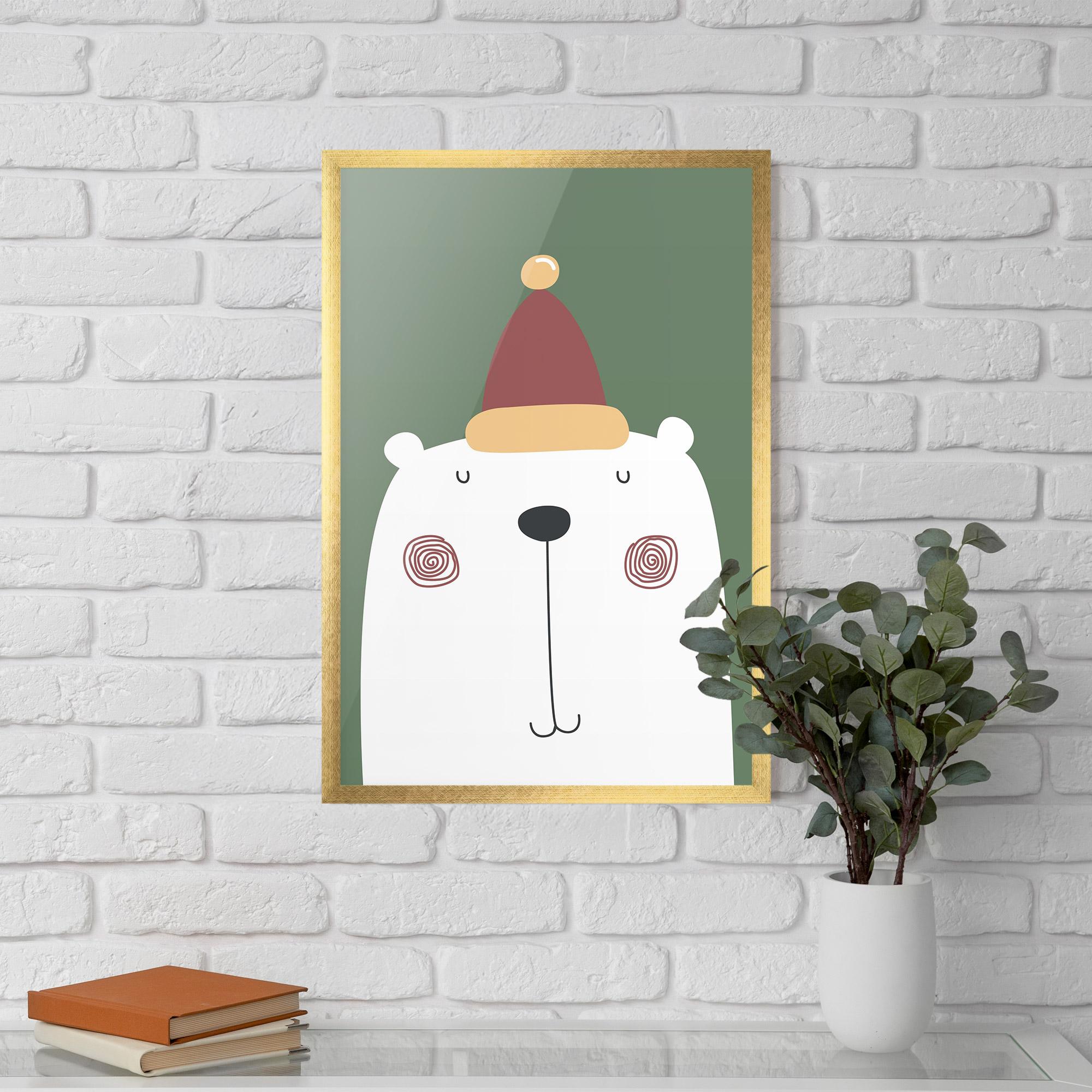 Poster Înrămat Cute Icebear Drawing mockup 5