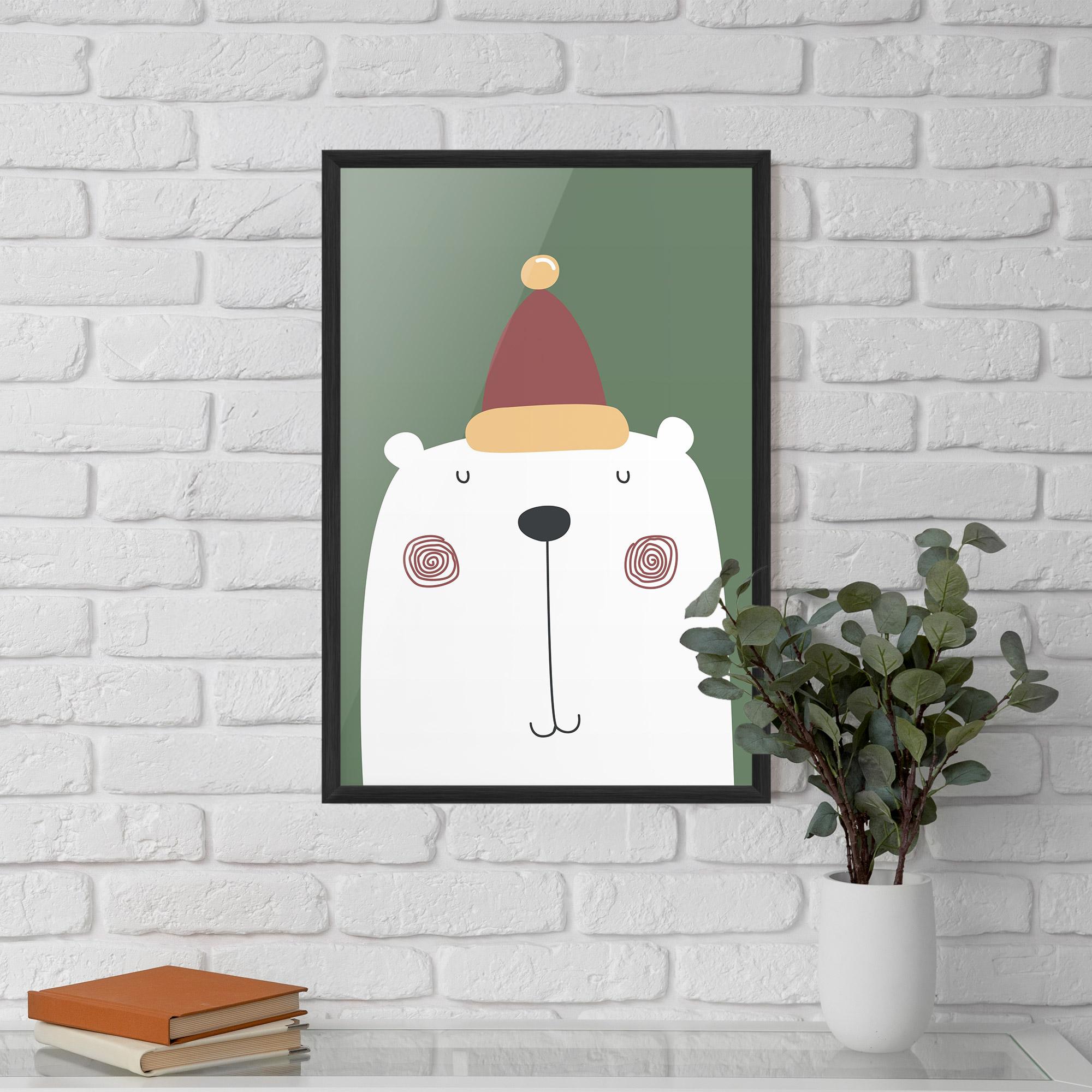 Poster Înrămat Cute Icebear Drawing mockup 5