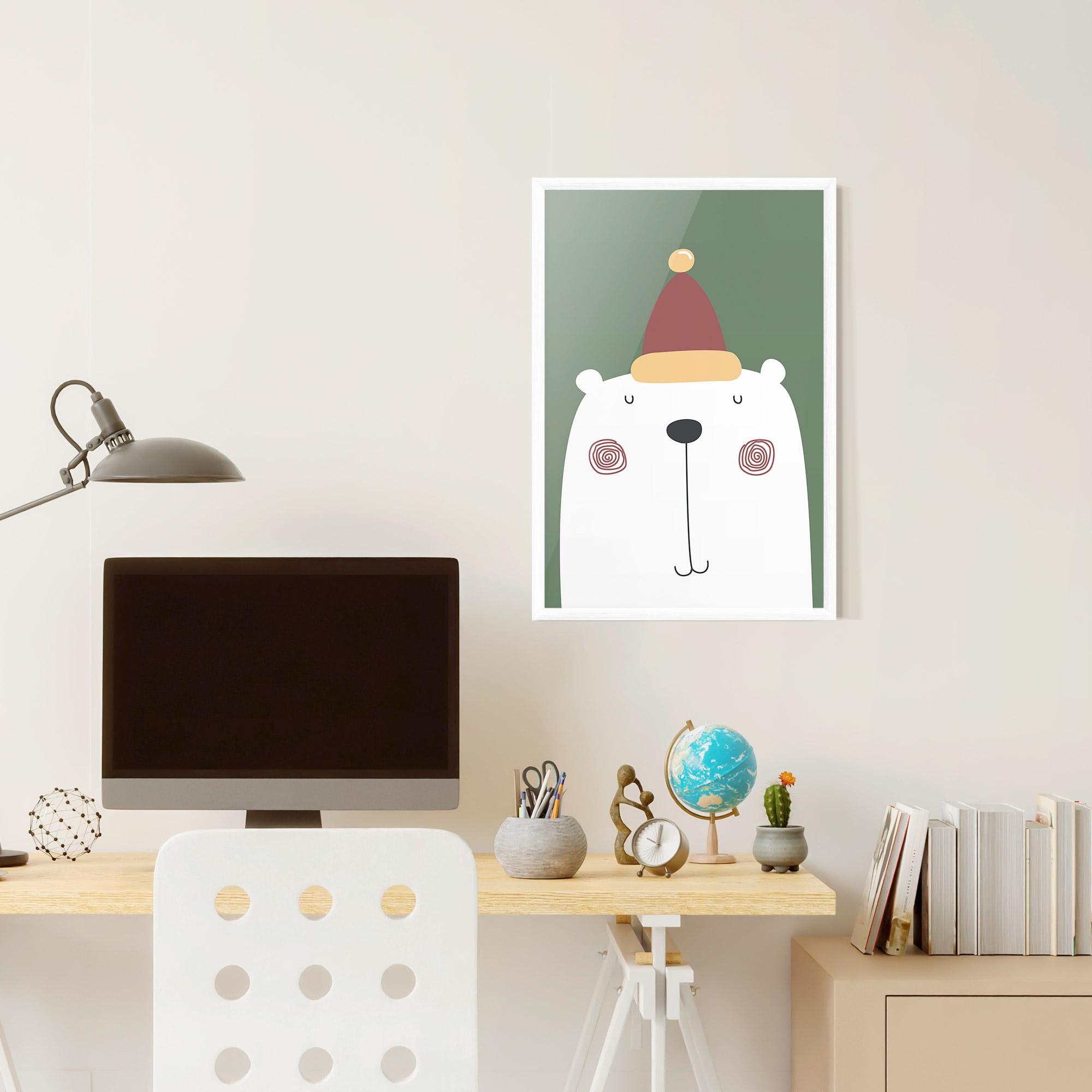 Poster Înrămat Cute Icebear Drawing mockup 6