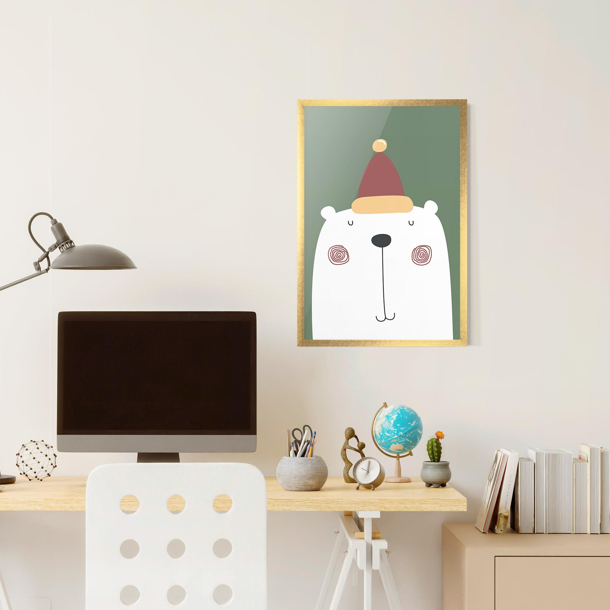 Poster Înrămat Cute Icebear Drawing mockup 6