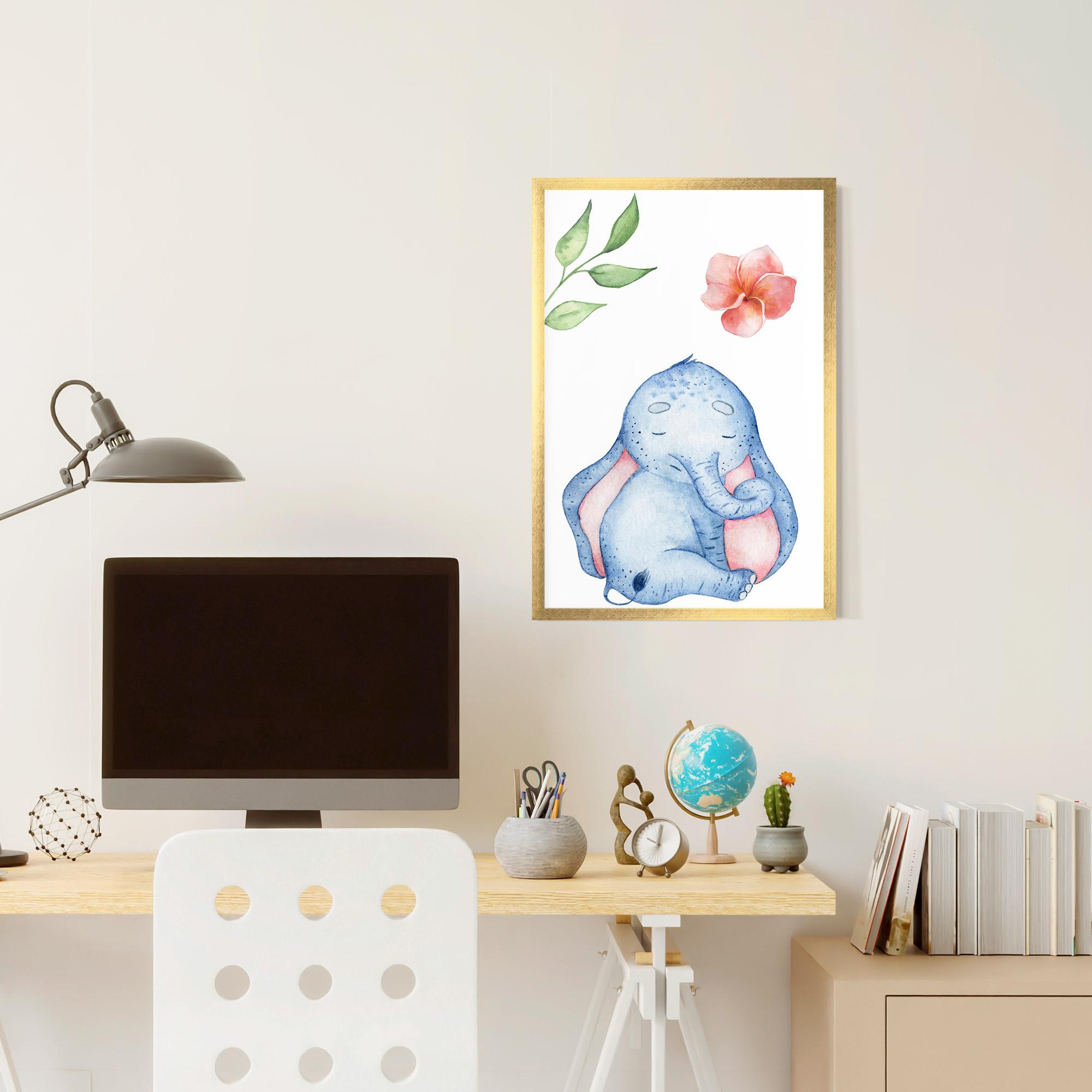 Poster Înrămat Elefant Somnoros mockup 6