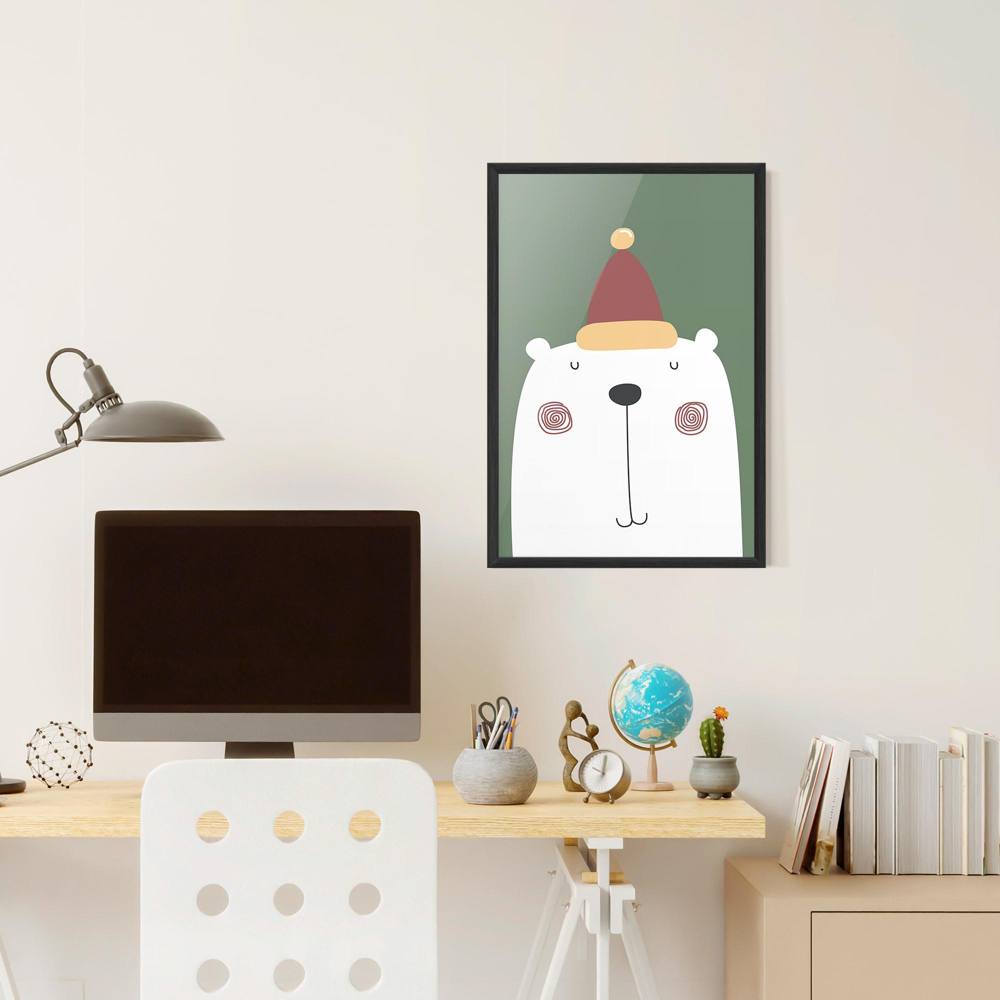 Poster Înrămat Cute Icebear Drawing mockup 6