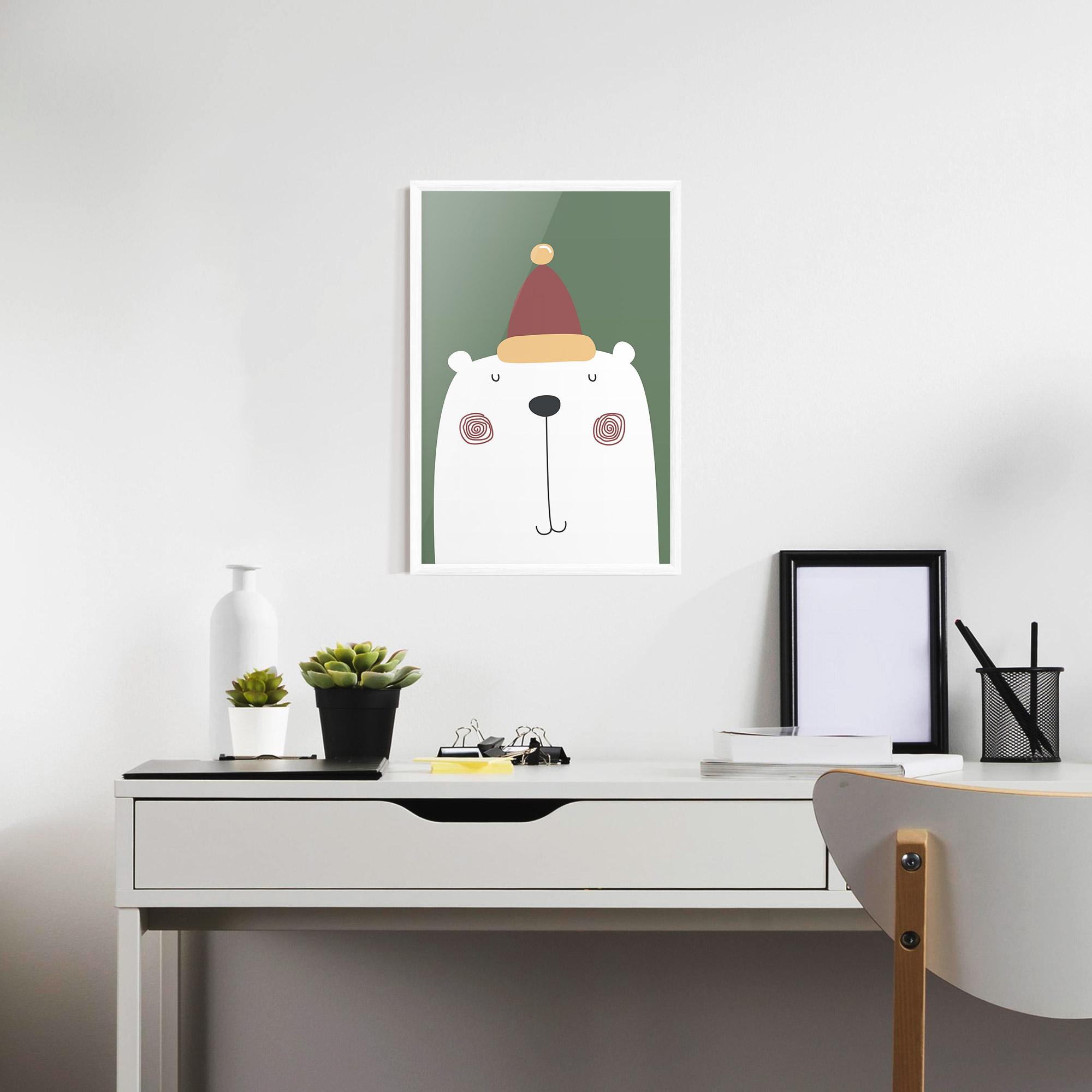 Poster Înrămat Cute Icebear Drawing mockup 7