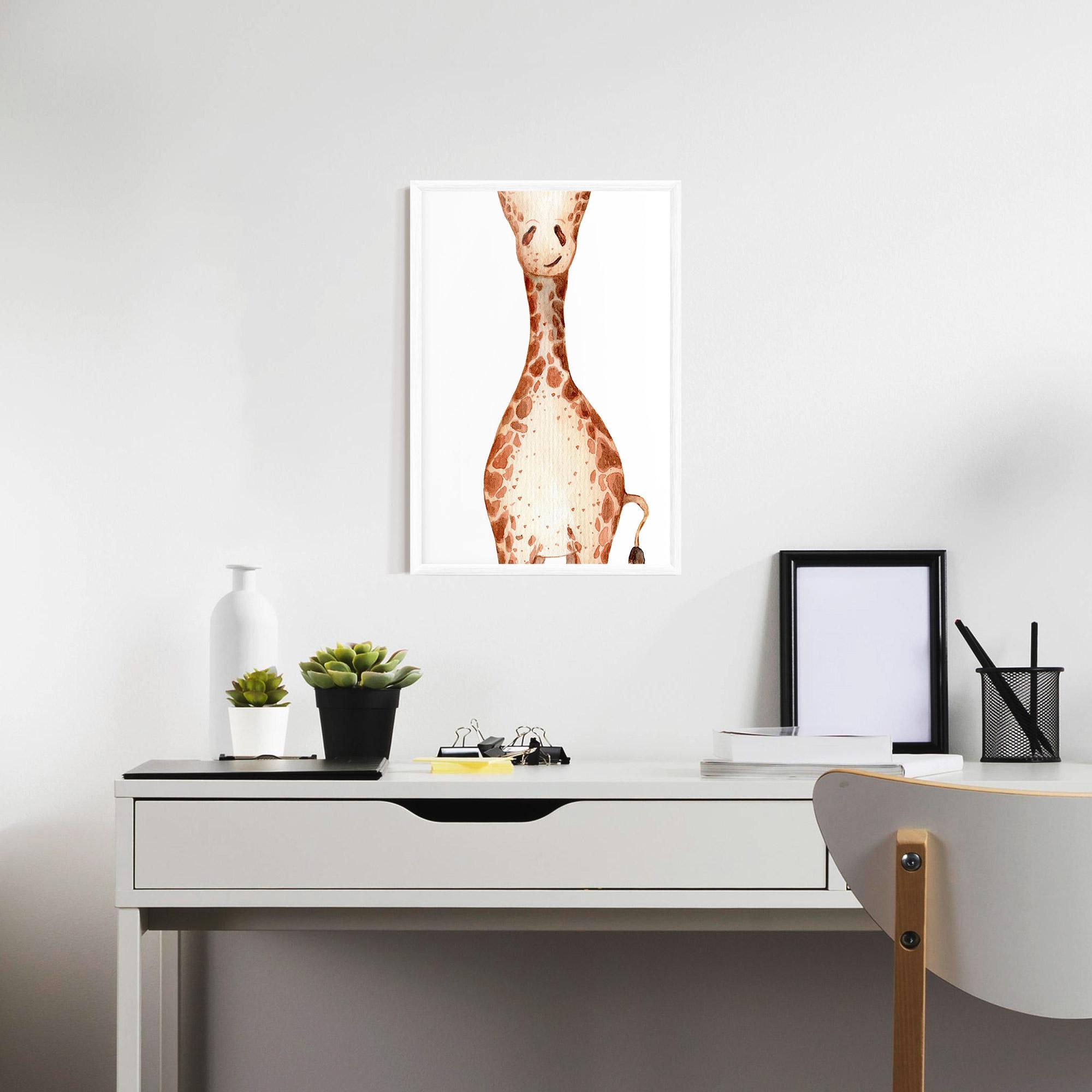 Poster Înrămat Girafa Calma mockup 7