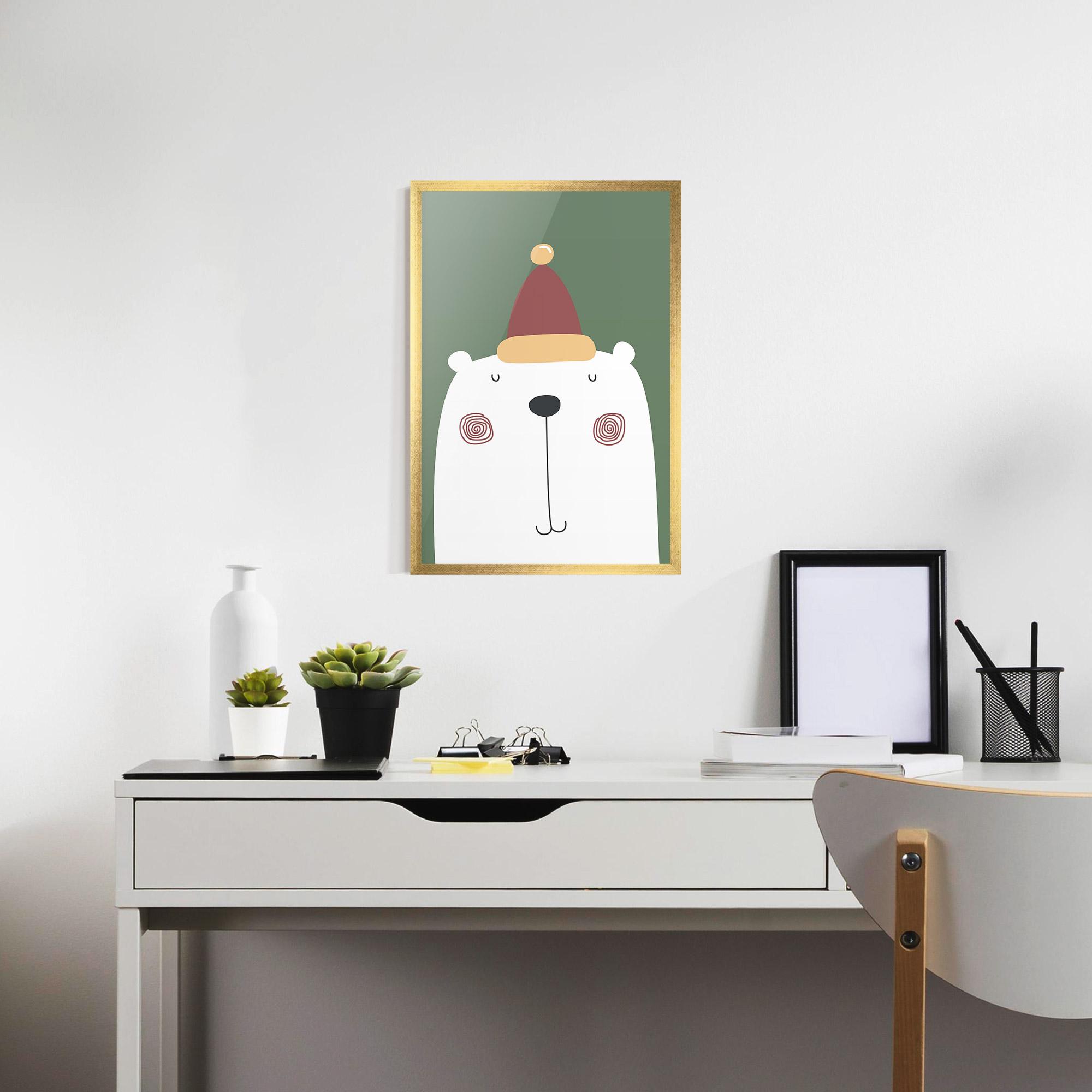 Poster Înrămat Cute Icebear Drawing mockup 7