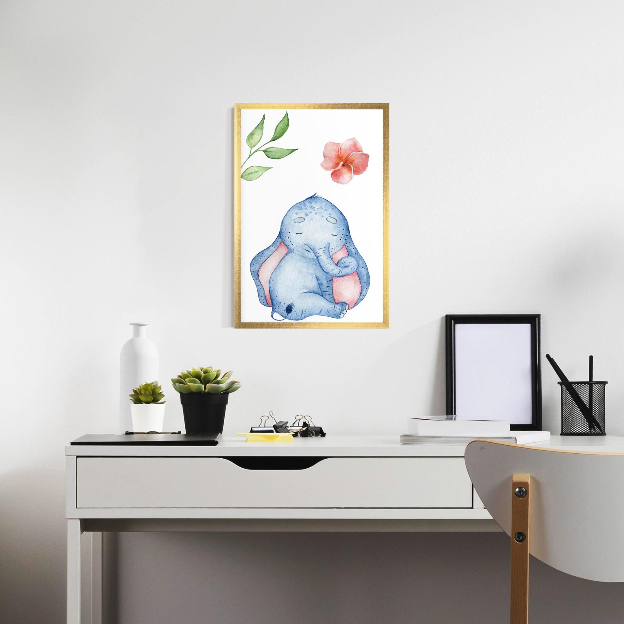 Poster Înrămat Elefant Somnoros mockup 7