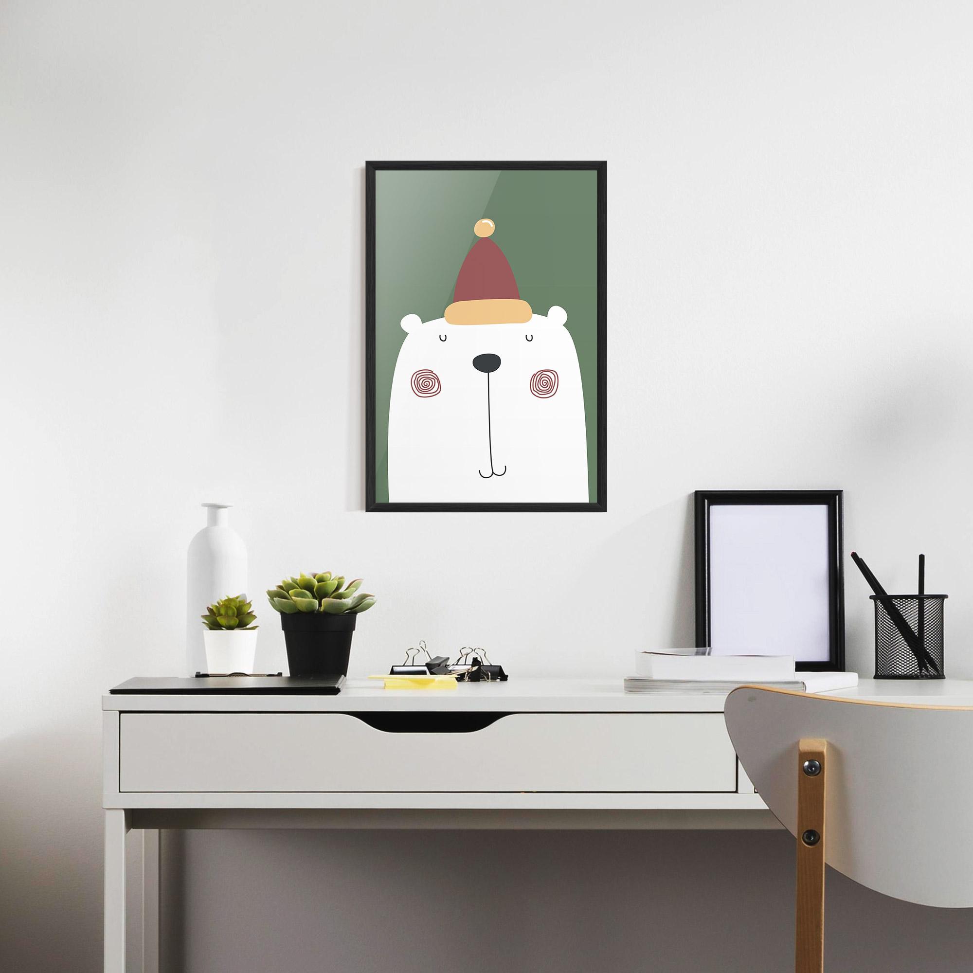 Poster Înrămat Cute Icebear Drawing mockup 7