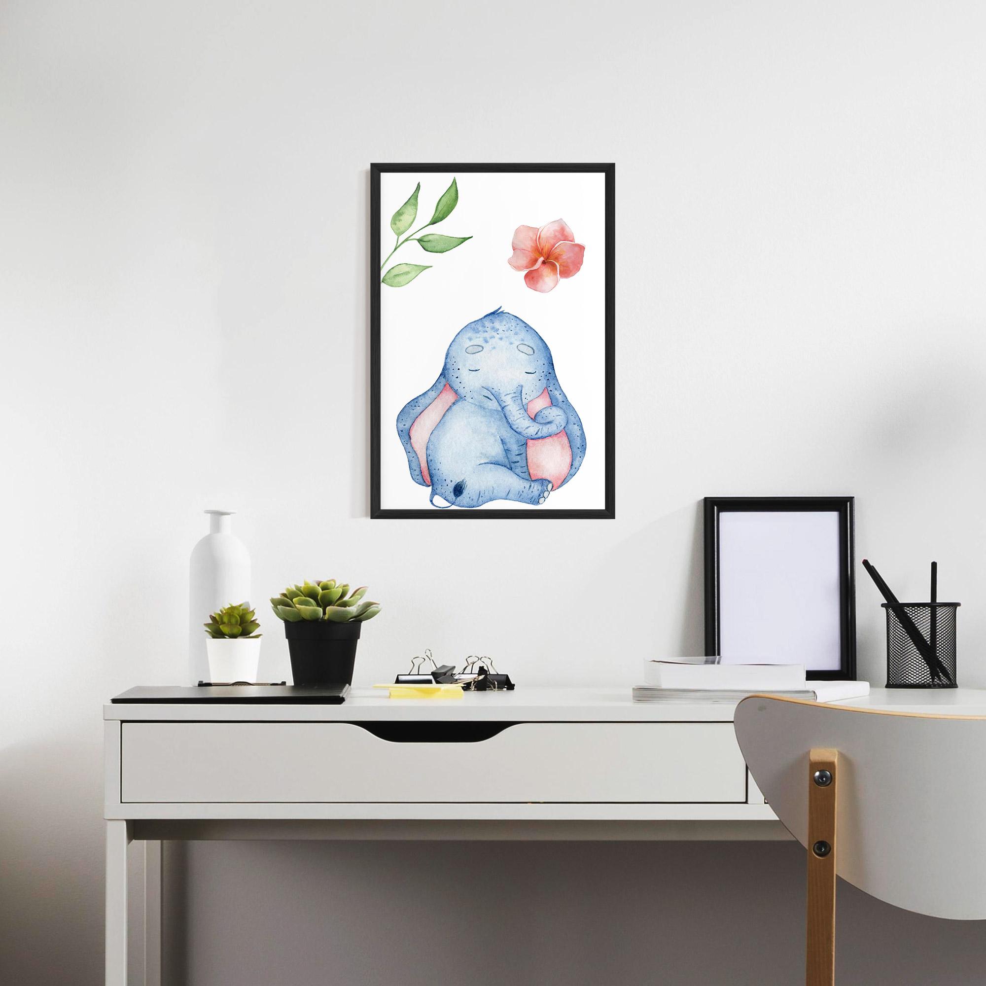 Poster Înrămat Elefant Somnoros mockup 7