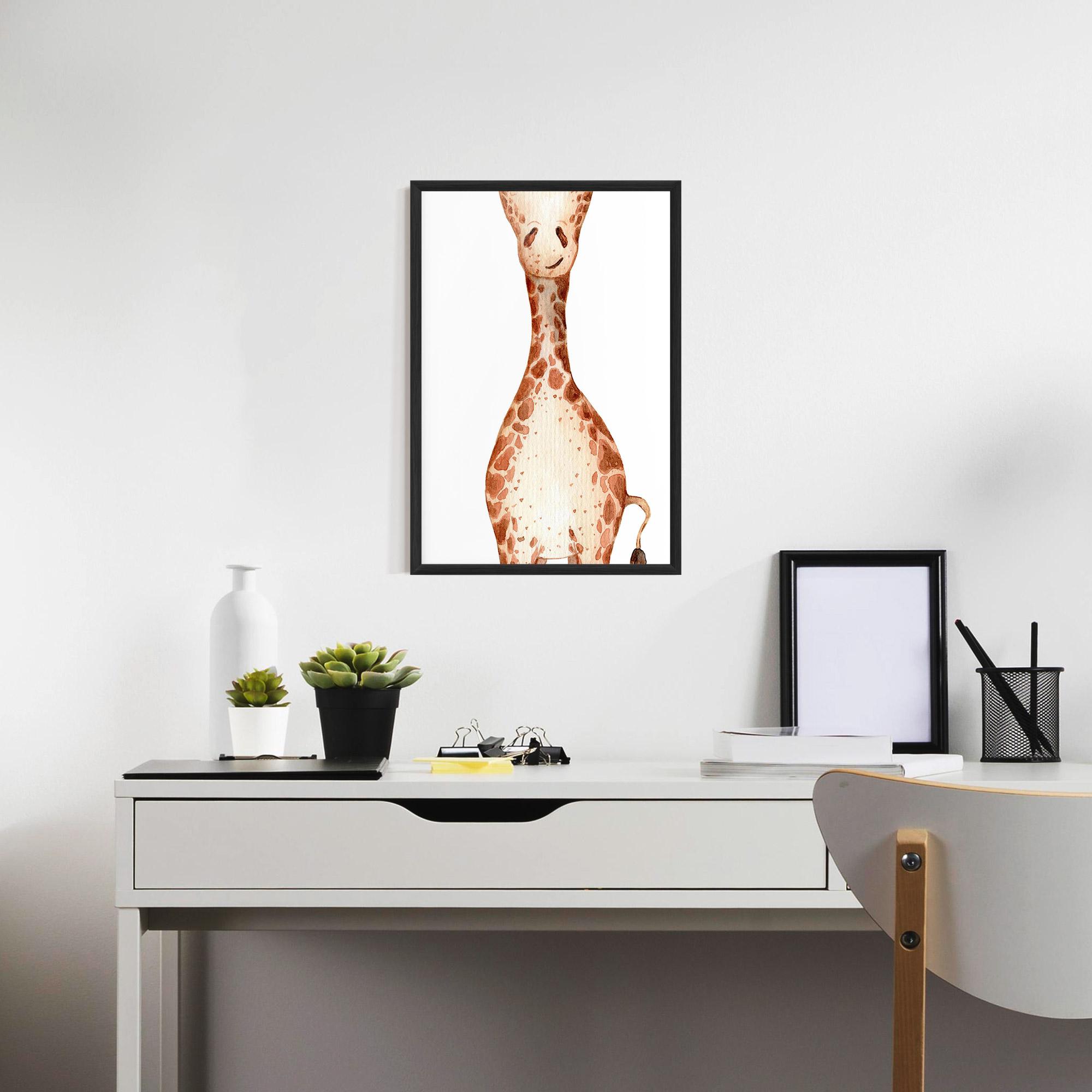 Poster Înrămat Girafa Calma mockup 7