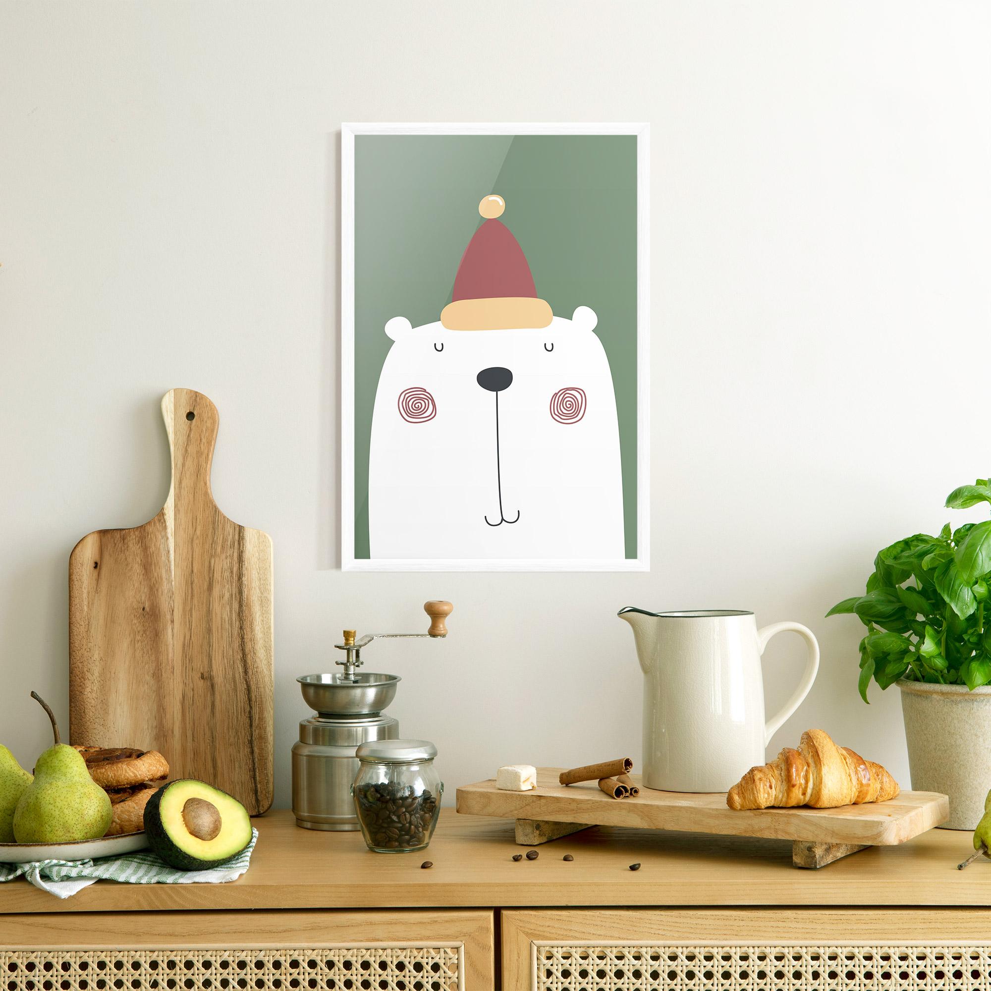 Poster Înrămat Cute Icebear Drawing mockup 8