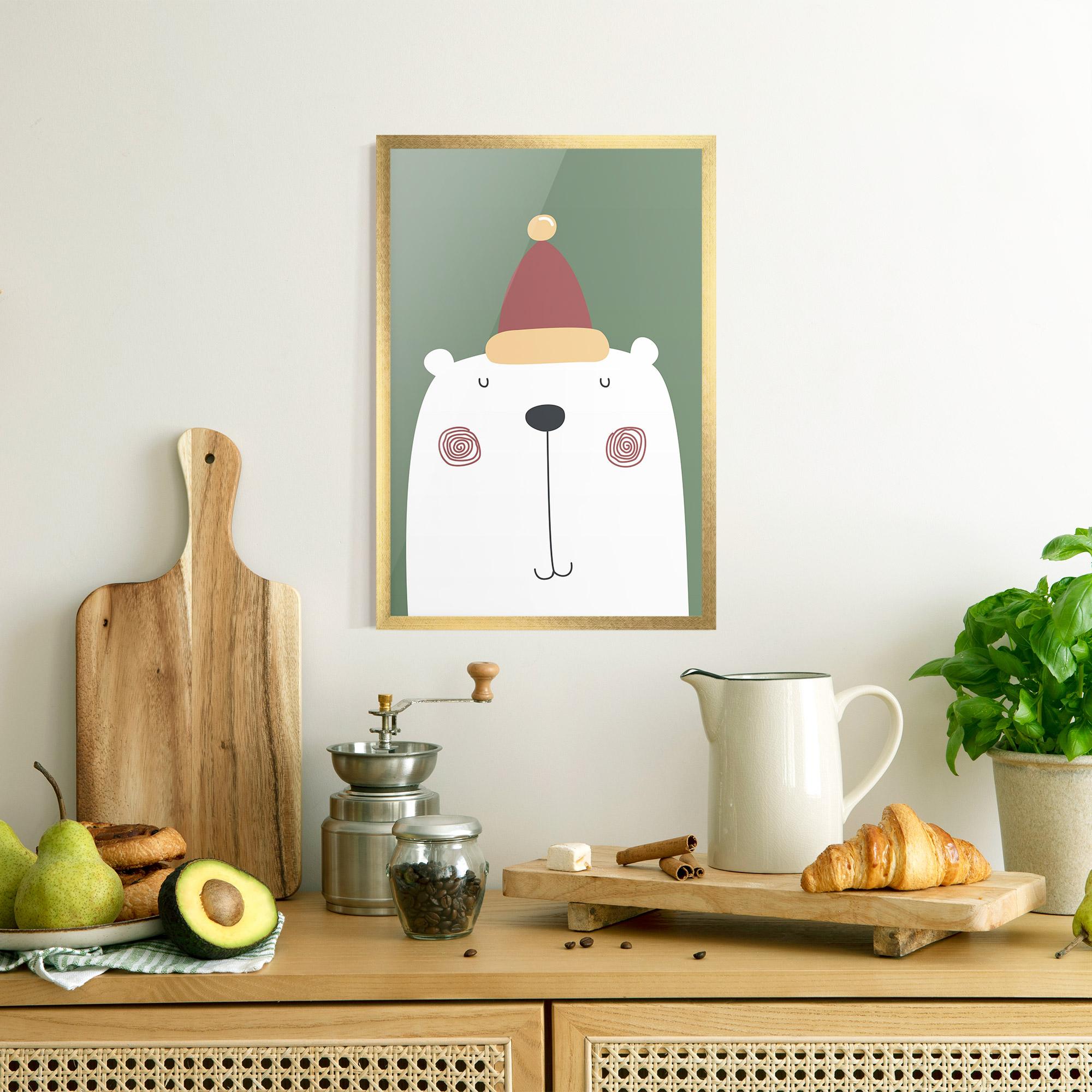 Poster Înrămat Cute Icebear Drawing mockup 8