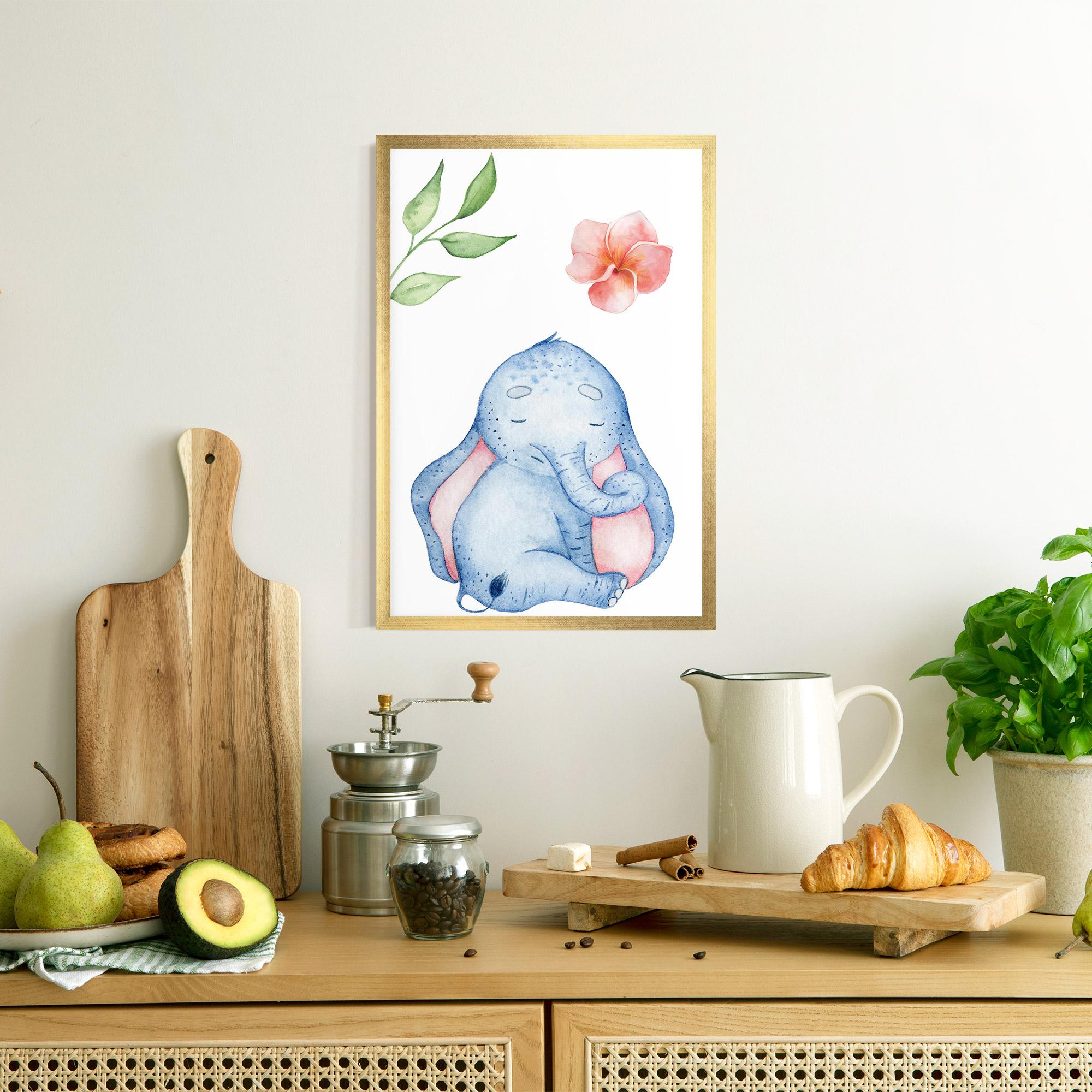 Poster Înrămat Elefant Somnoros mockup 8