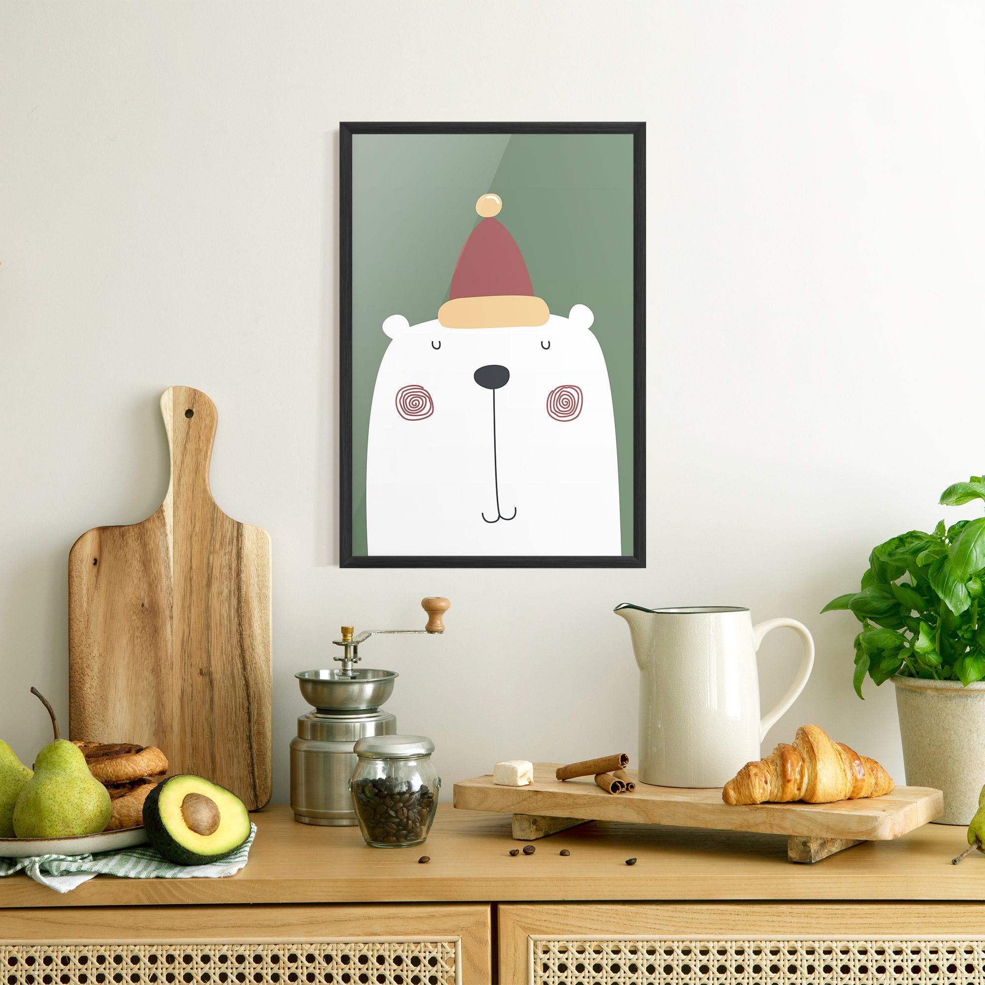 Poster Înrămat Cute Icebear Drawing mockup 8