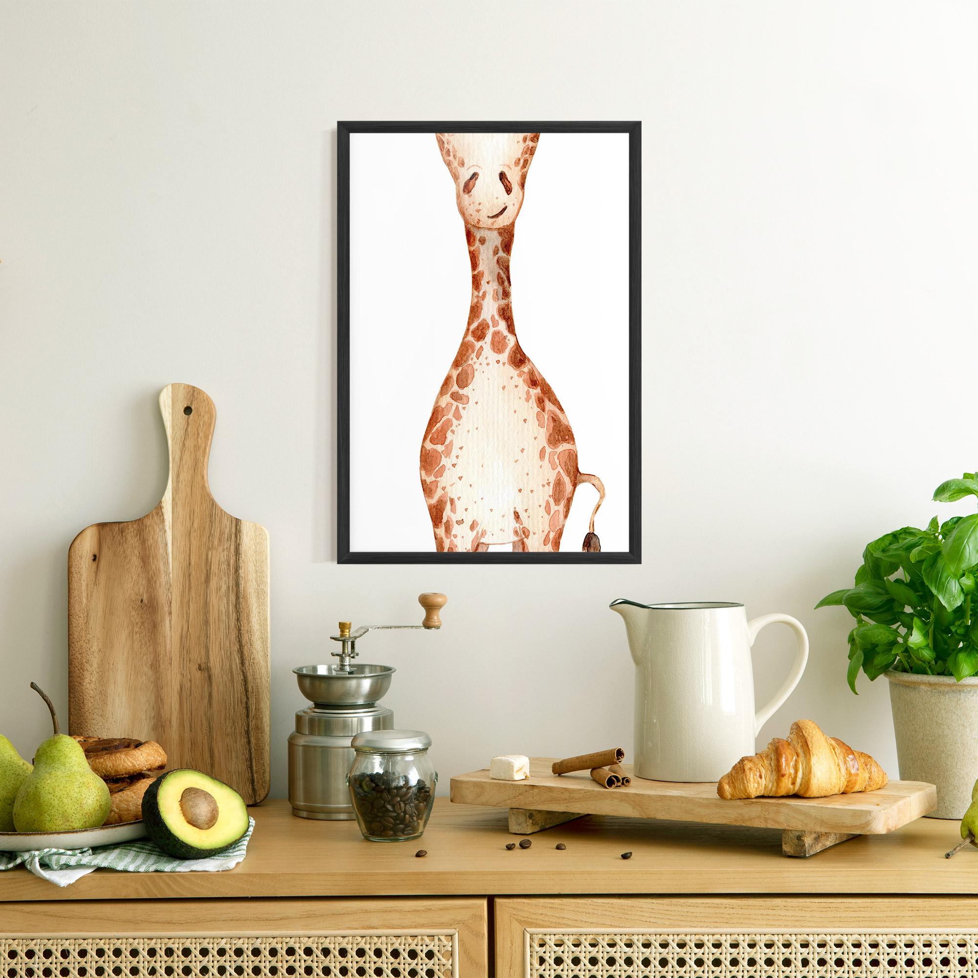 Poster Înrămat Girafa Calma mockup 8