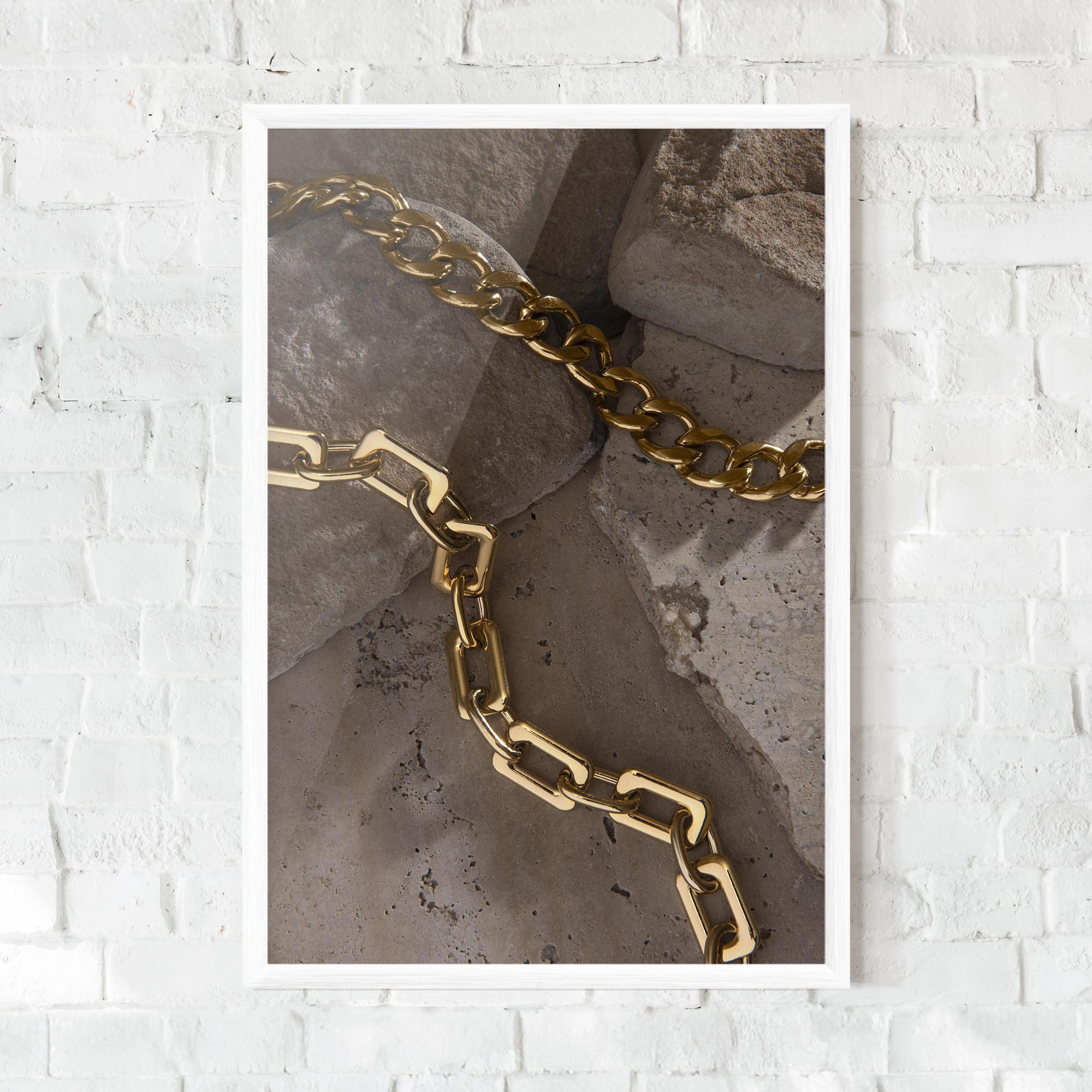 Poster Înrămat Abstract Gold Chain mockup 0