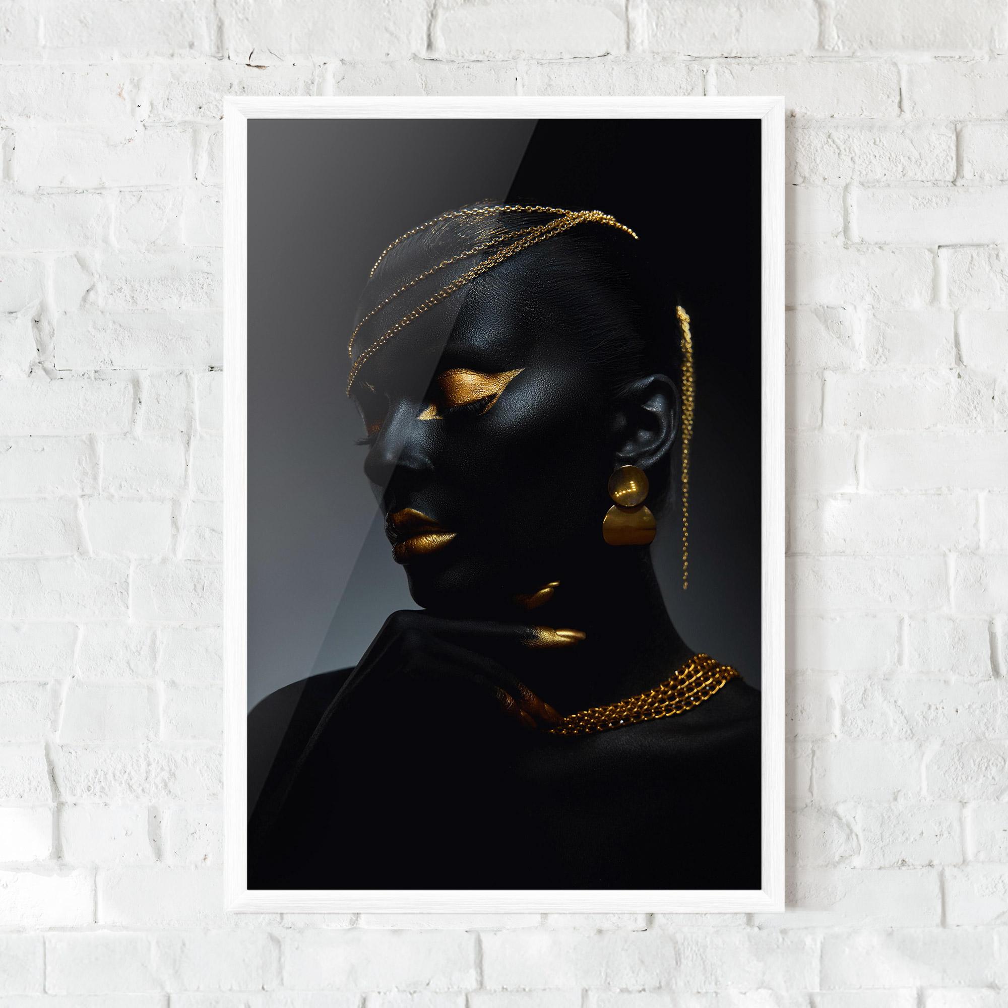 Poster Înrămat Beauty Gold Accessory mockup 0