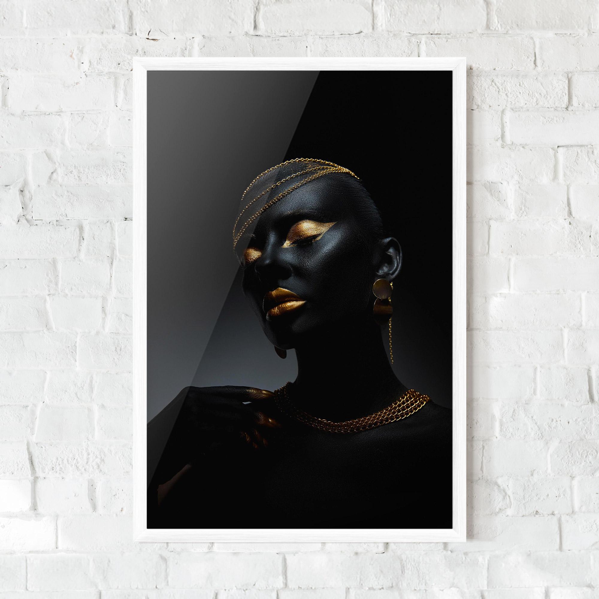 Poster Înrămat Beauty Gold mockup 0