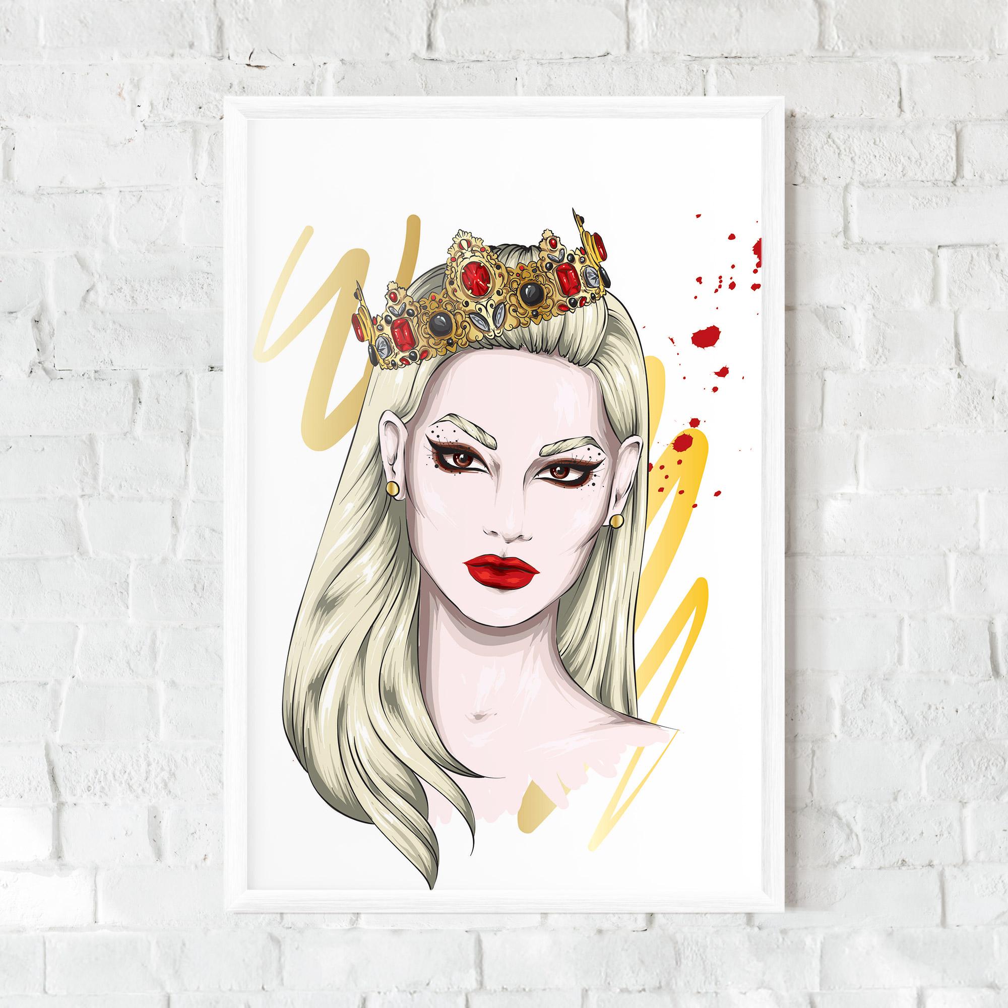 Poster Înrămat Gold Crown Woman mockup 0