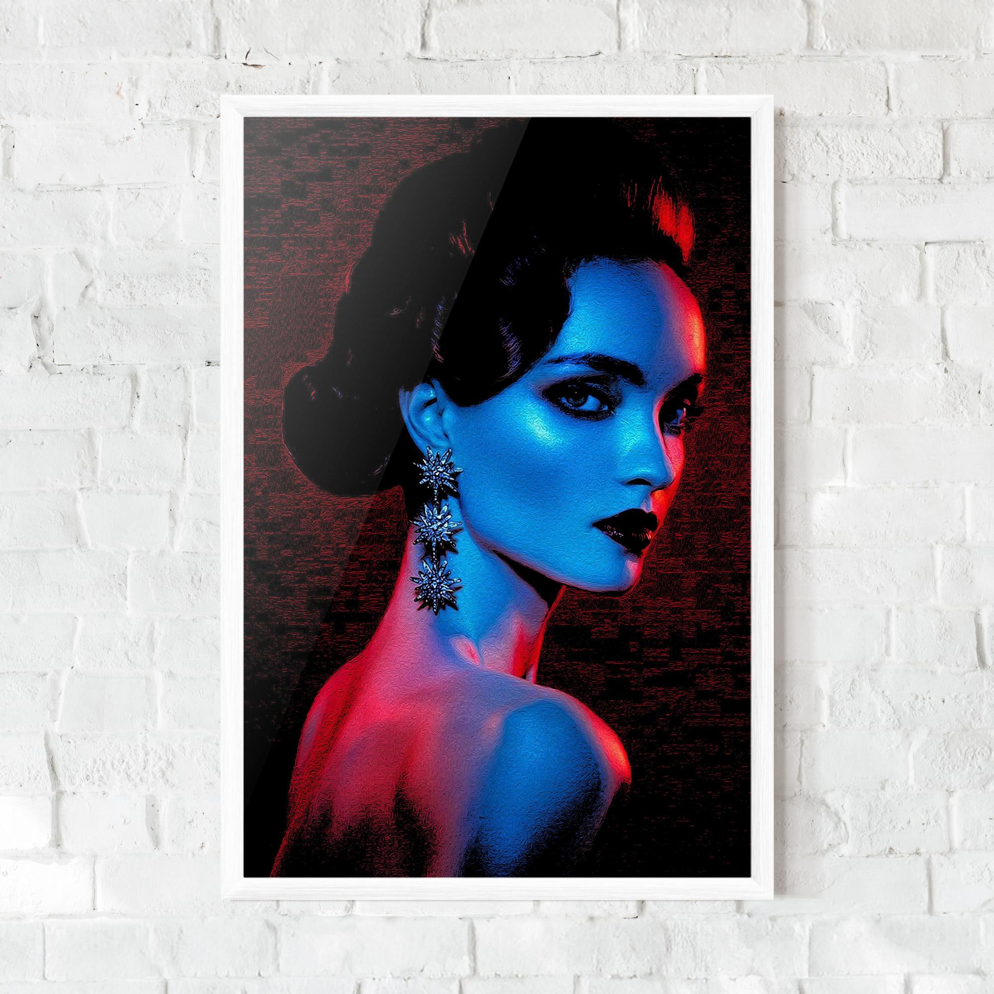 Poster Înrămat Red Blue Earrings mockup 0