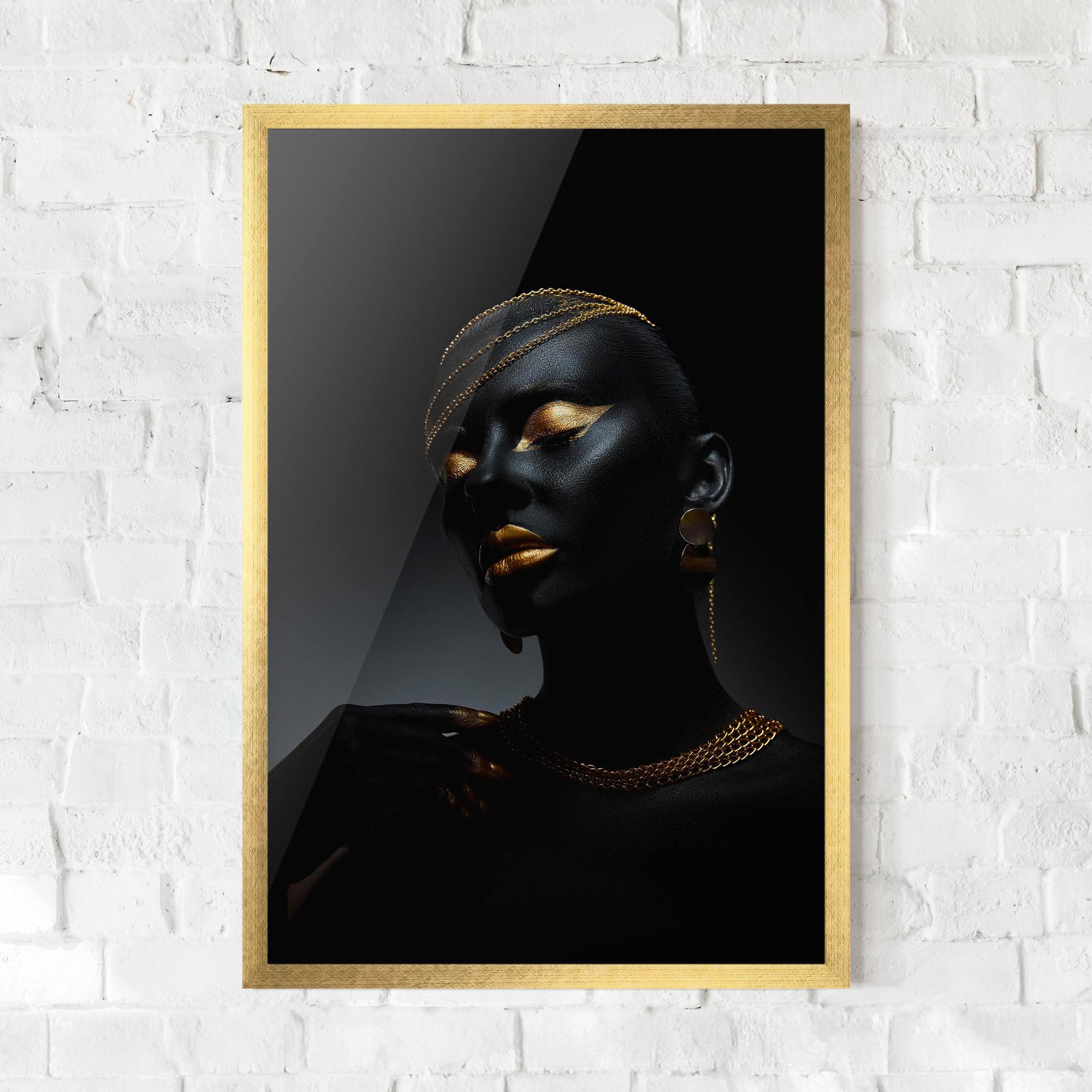 Poster Înrămat Beauty Gold mockup 0