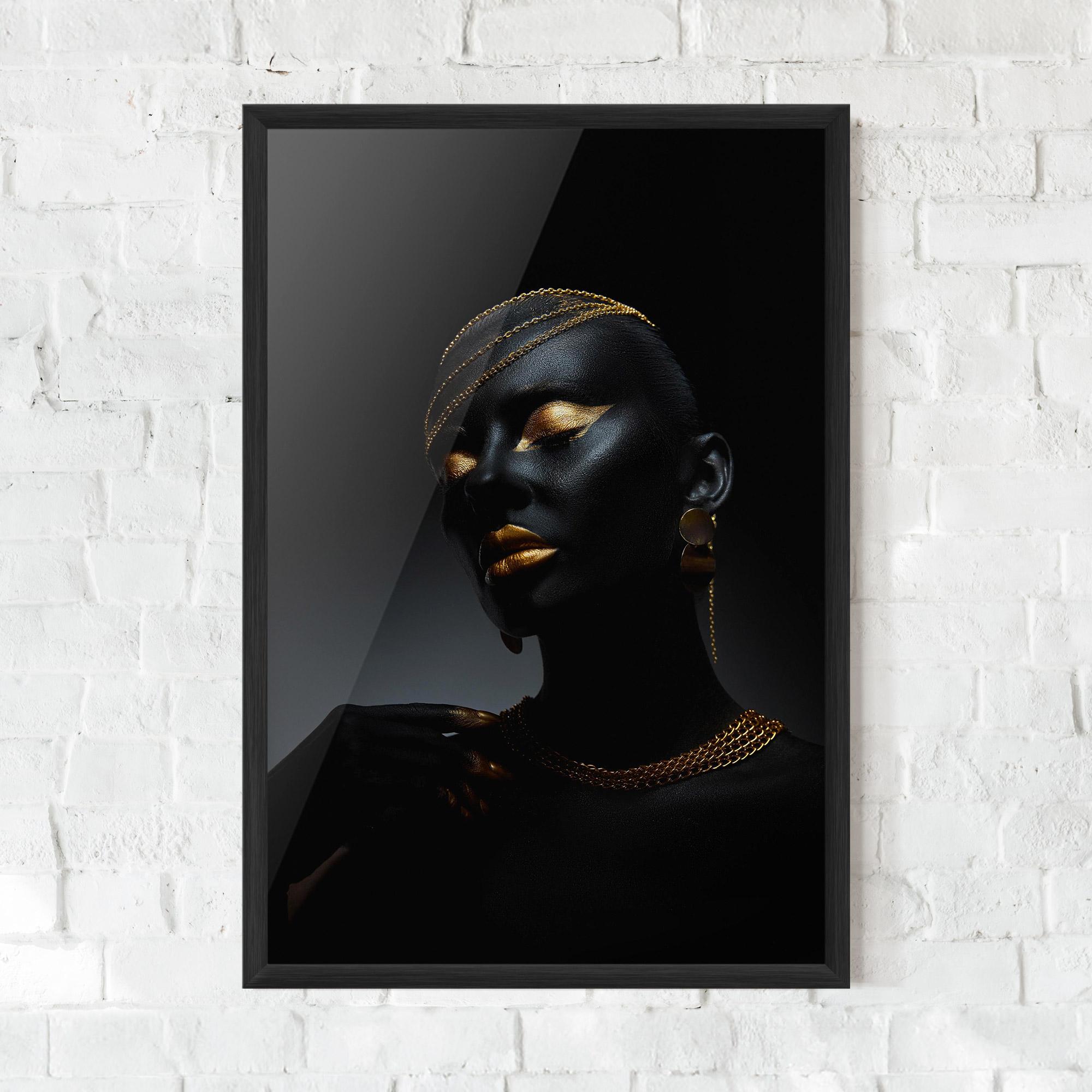 Poster Înrămat Beauty Gold mockup 0