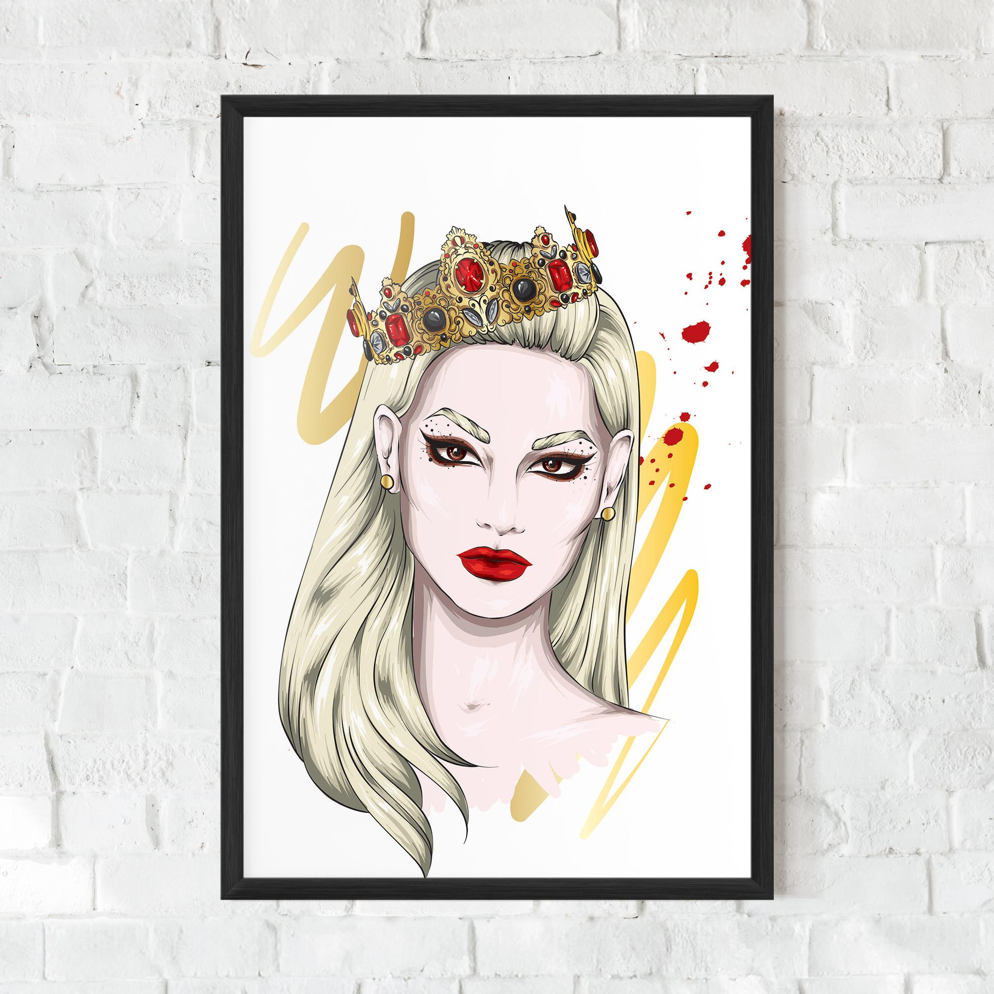 Poster Înrămat Gold Crown Woman mockup 0