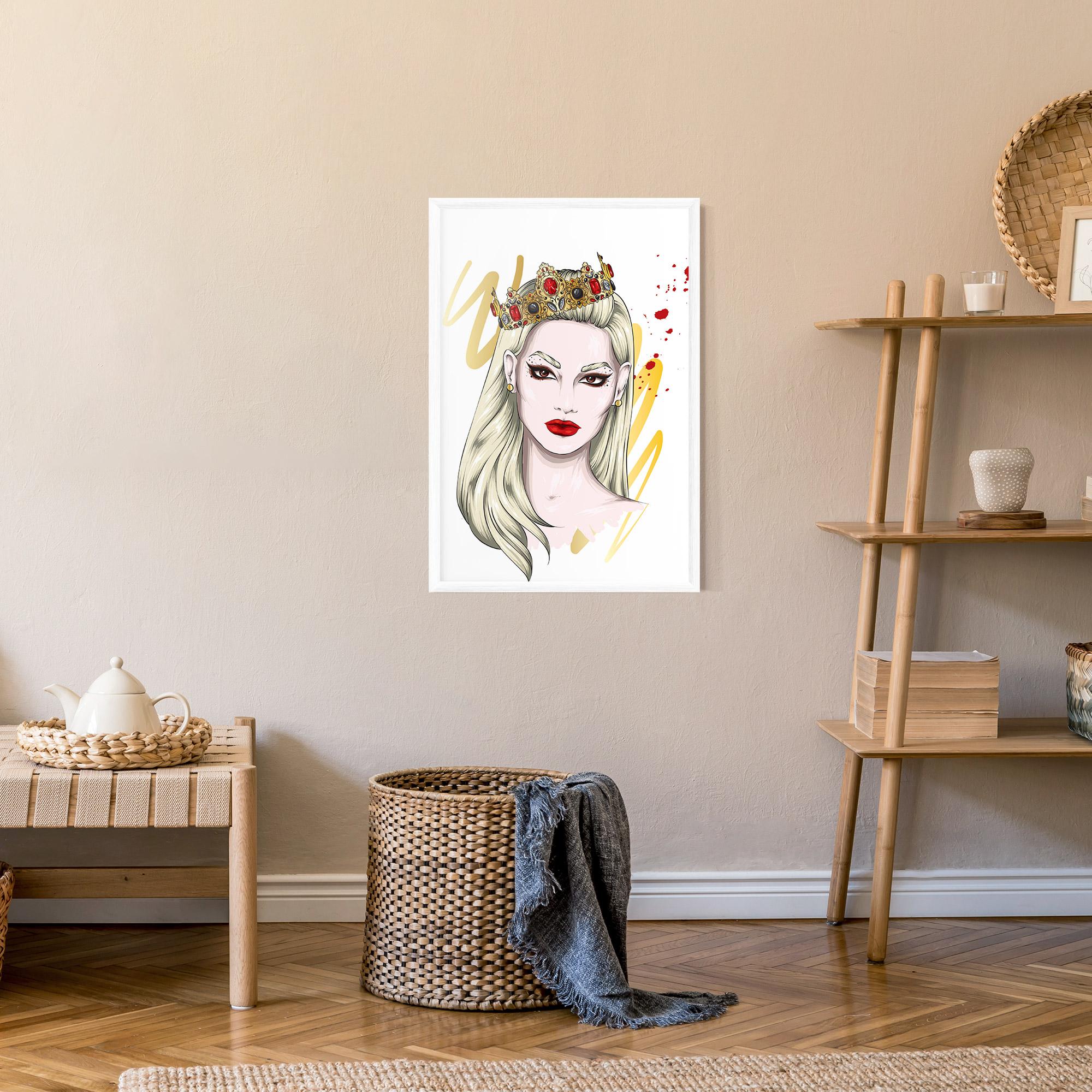 Poster Înrămat Gold Crown Woman mockup 9