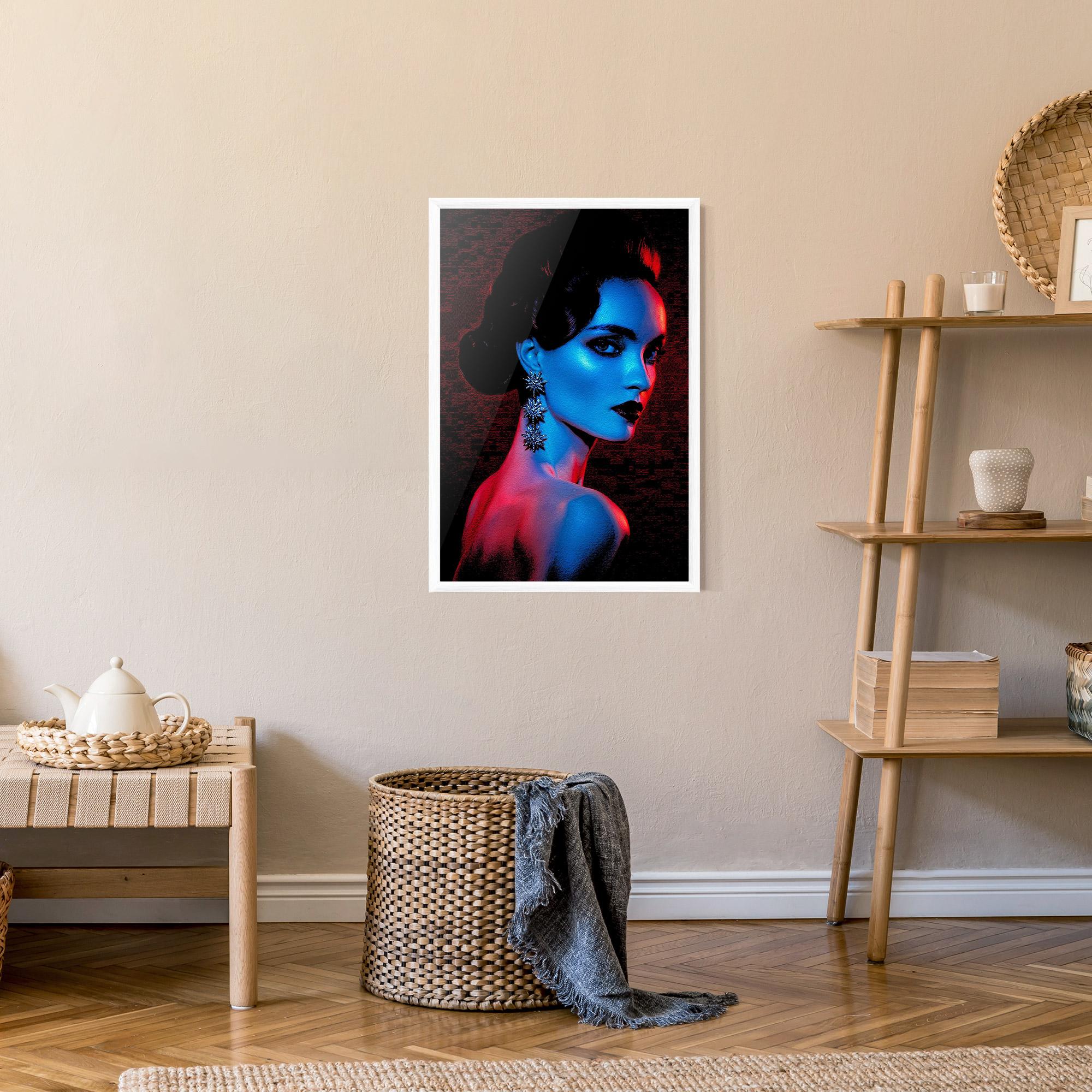 Poster Înrămat Red Blue Earrings mockup 9