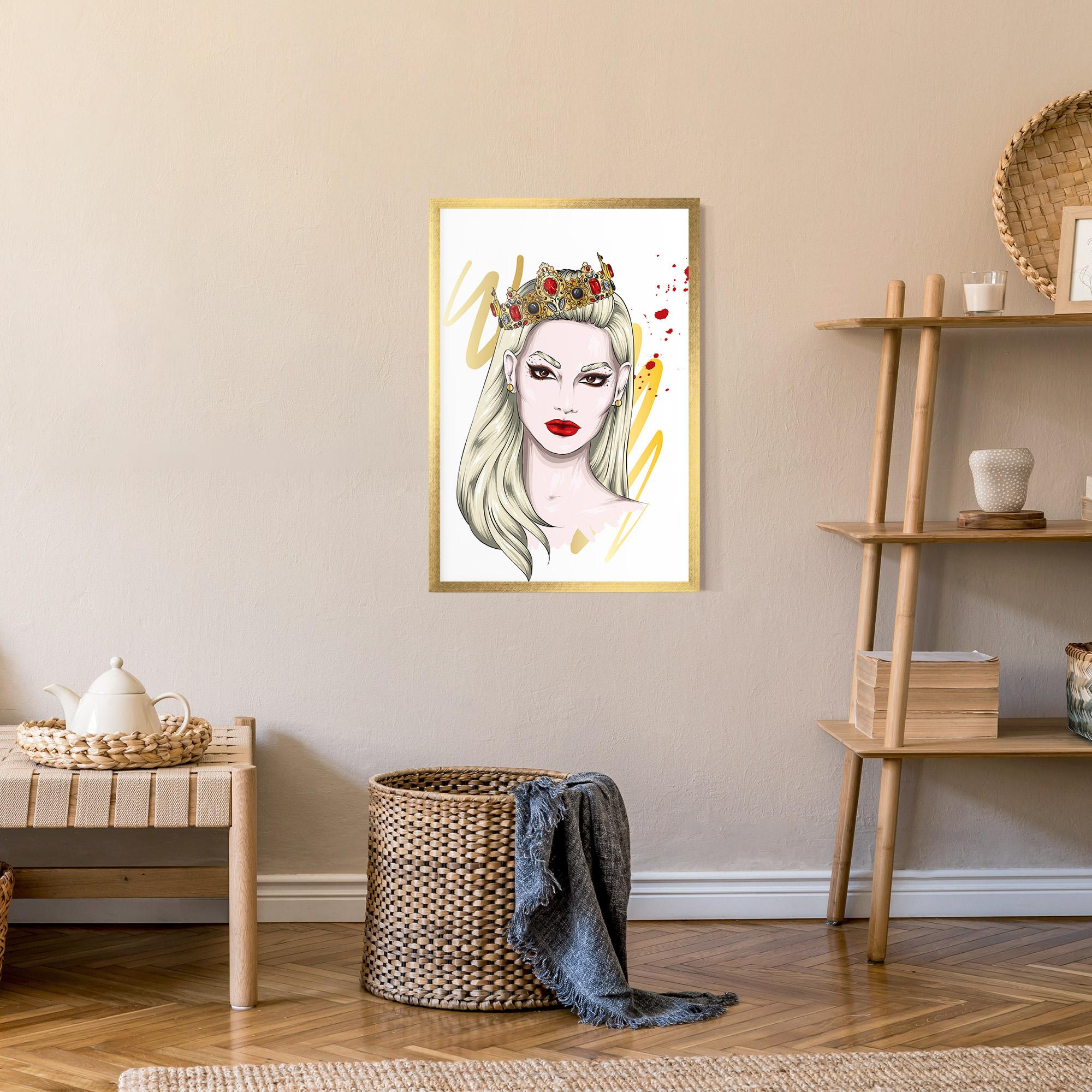 Poster Înrămat Gold Crown Woman mockup 9