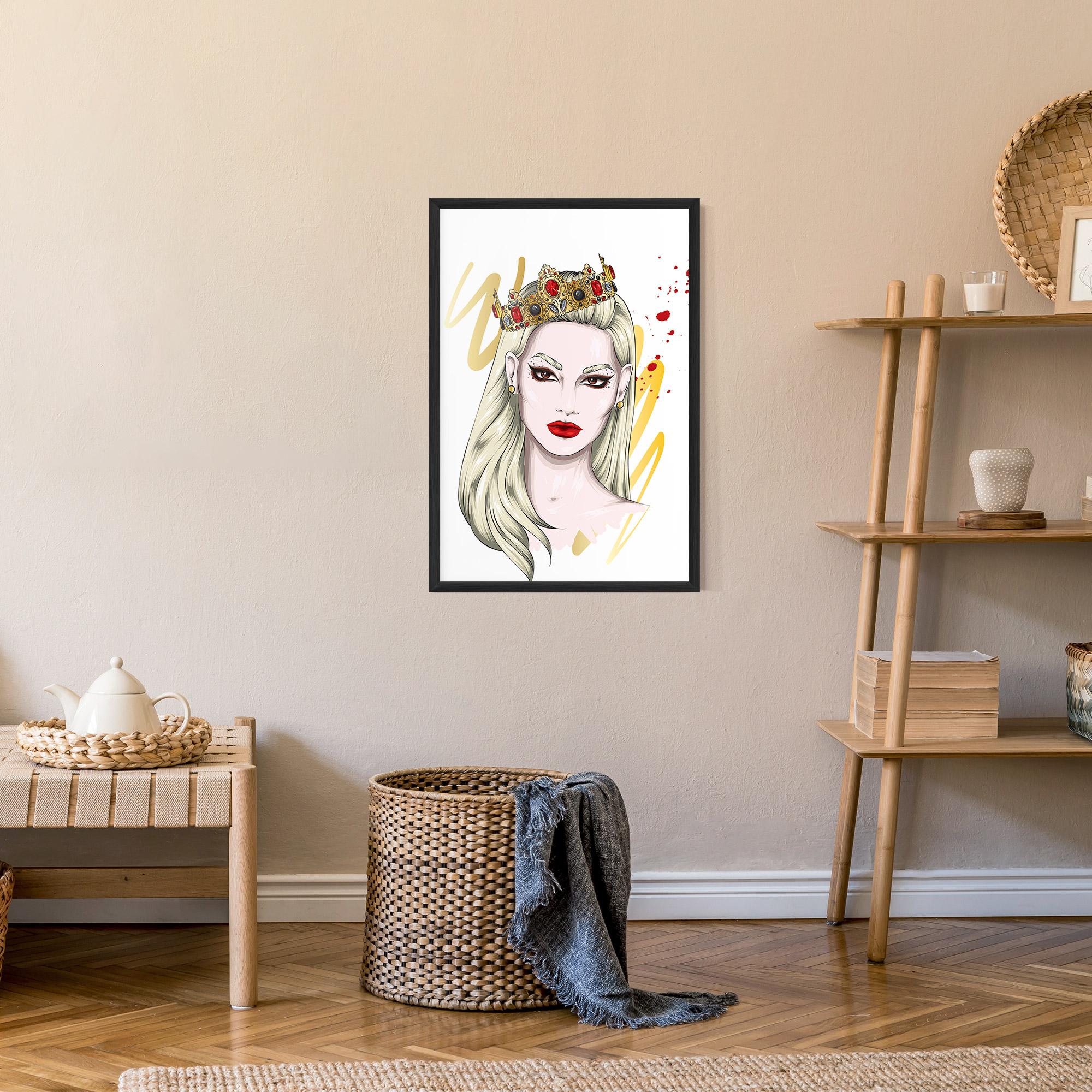 Poster Înrămat Gold Crown Woman mockup 9