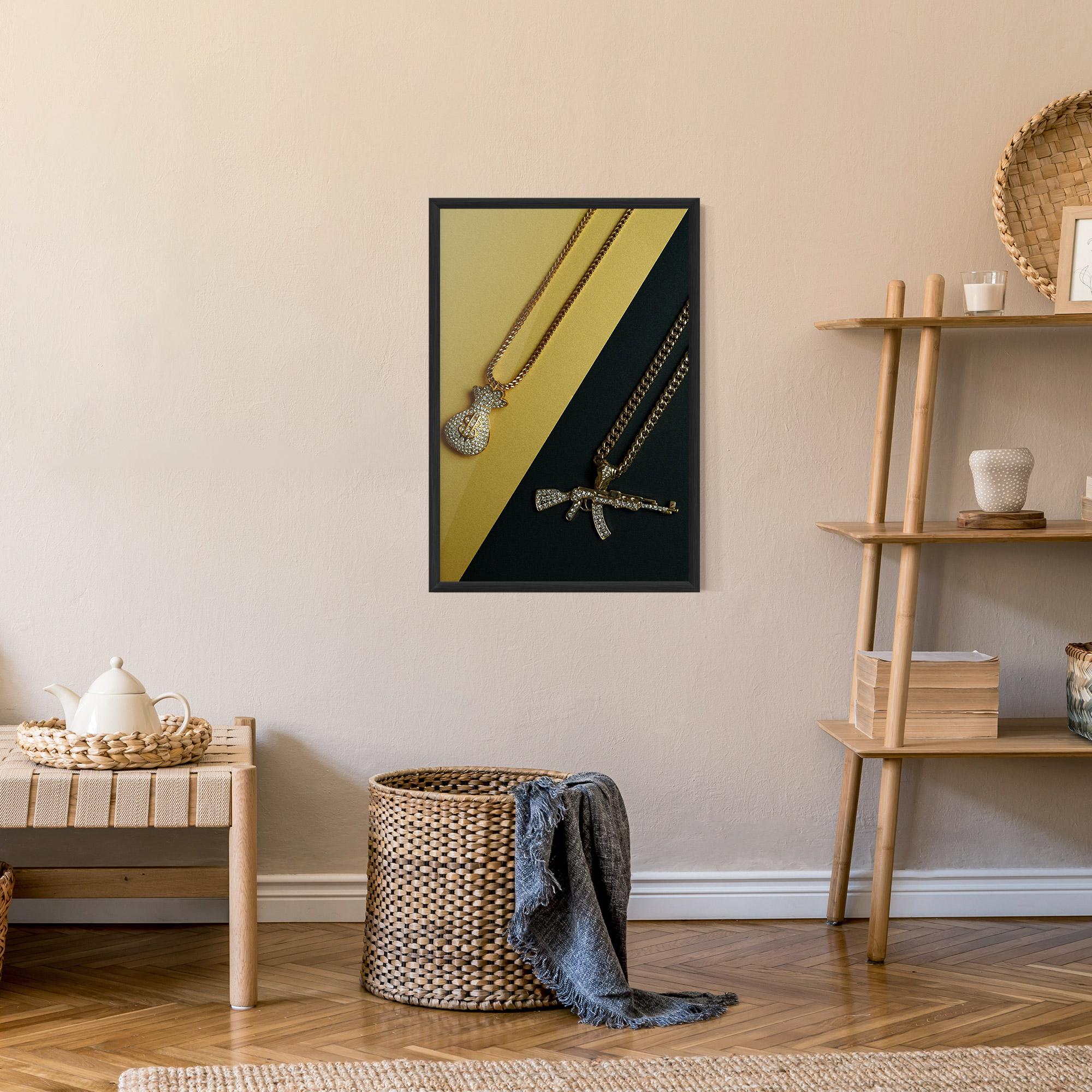 Poster Înrămat Gun Neckace mockup 9