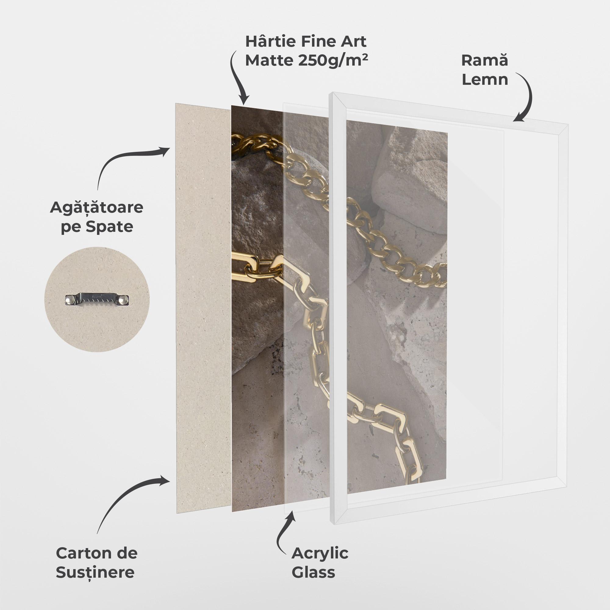Poster Înrămat Abstract Gold Chain mockup 1