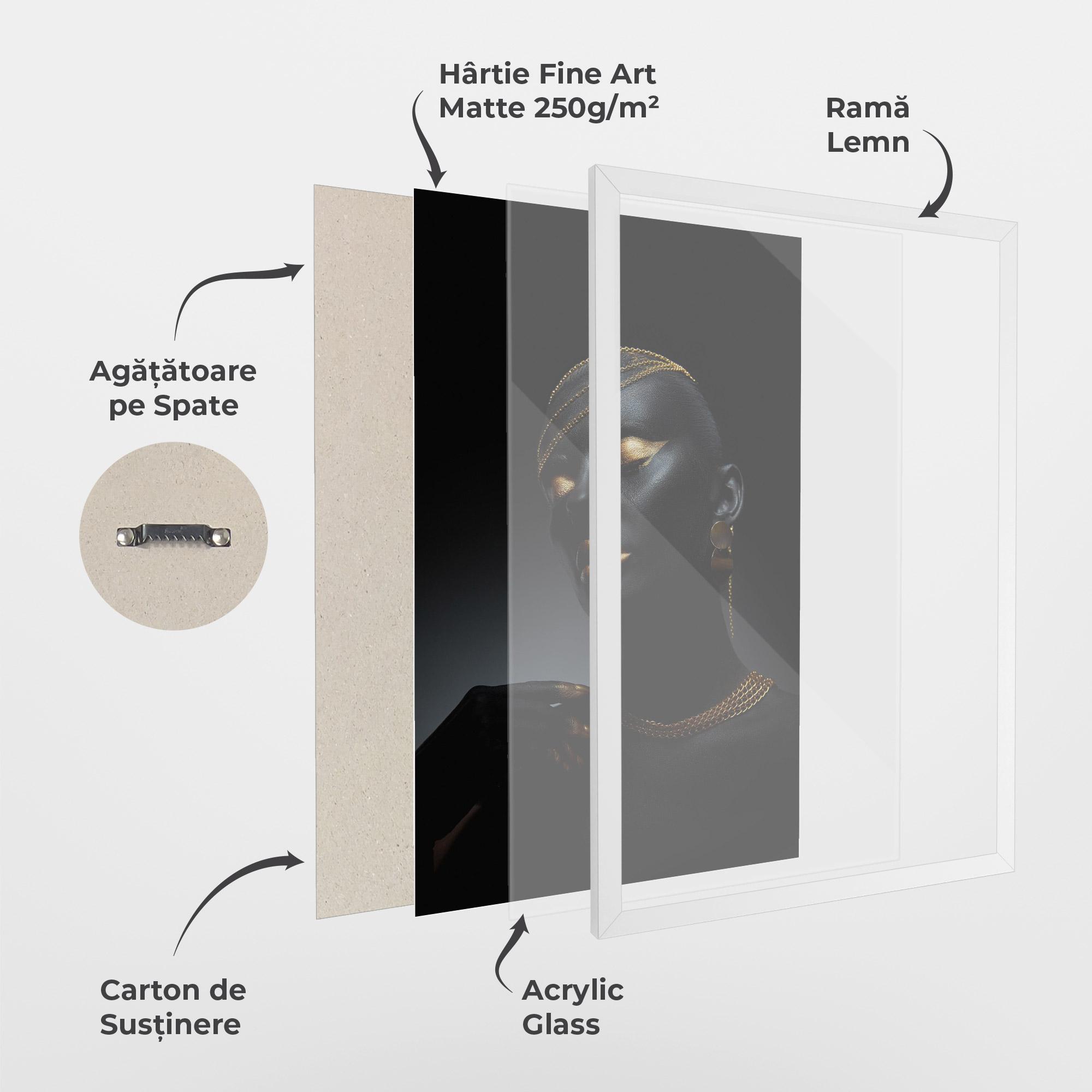 Poster Înrămat Beauty Gold mockup 1