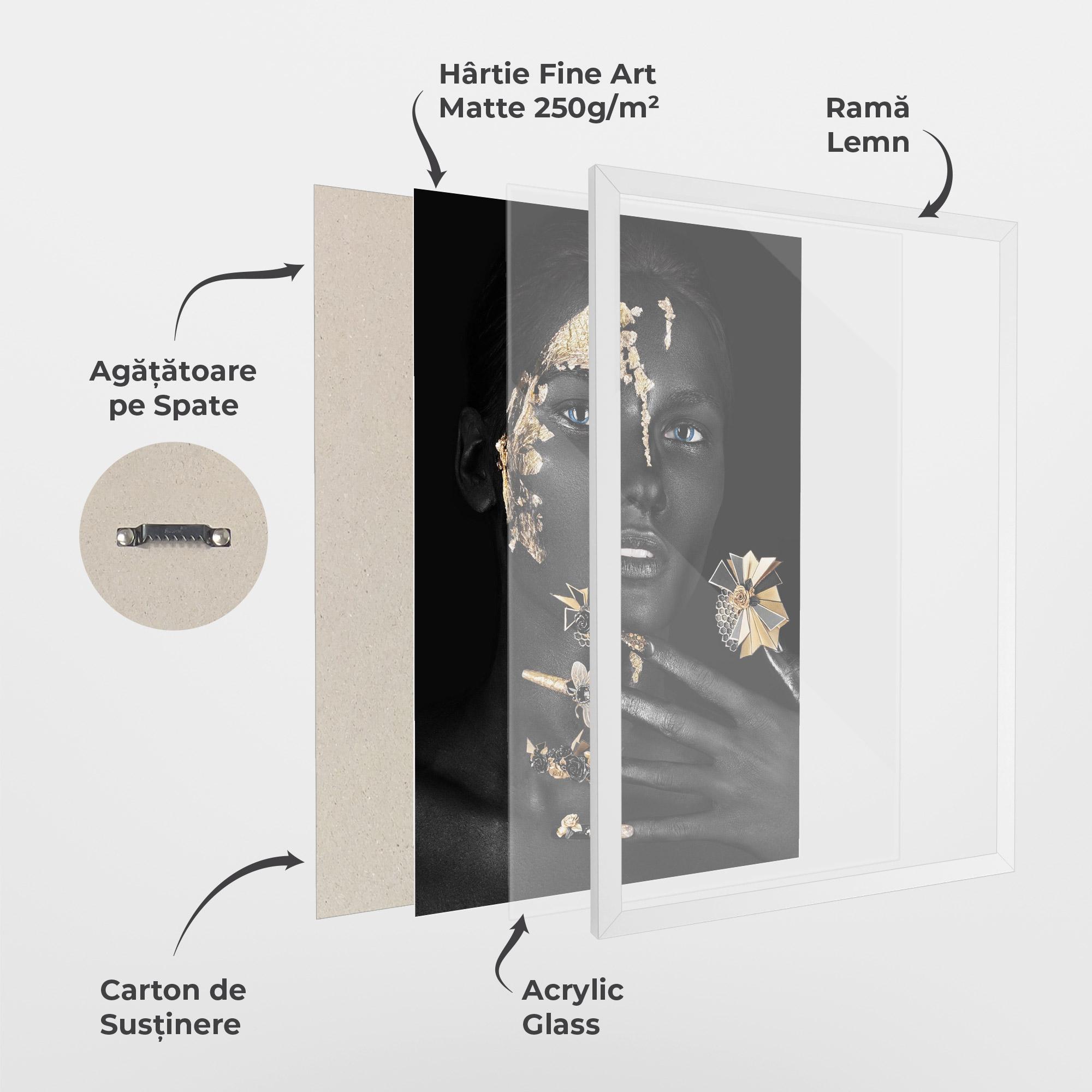 Poster Înrămat Black Art Makeup mockup 1