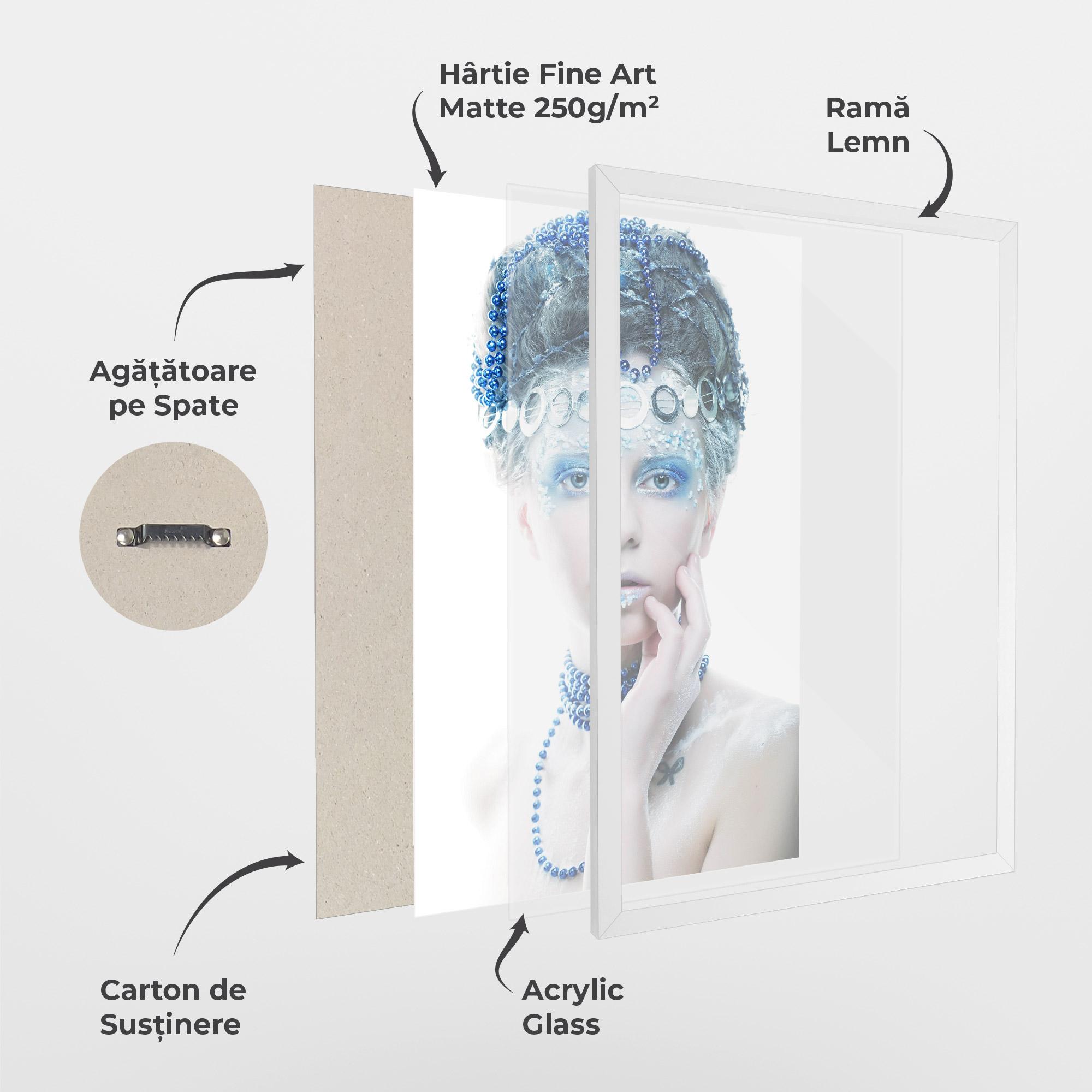 Poster Înrămat Blue Fairy Woman mockup 1