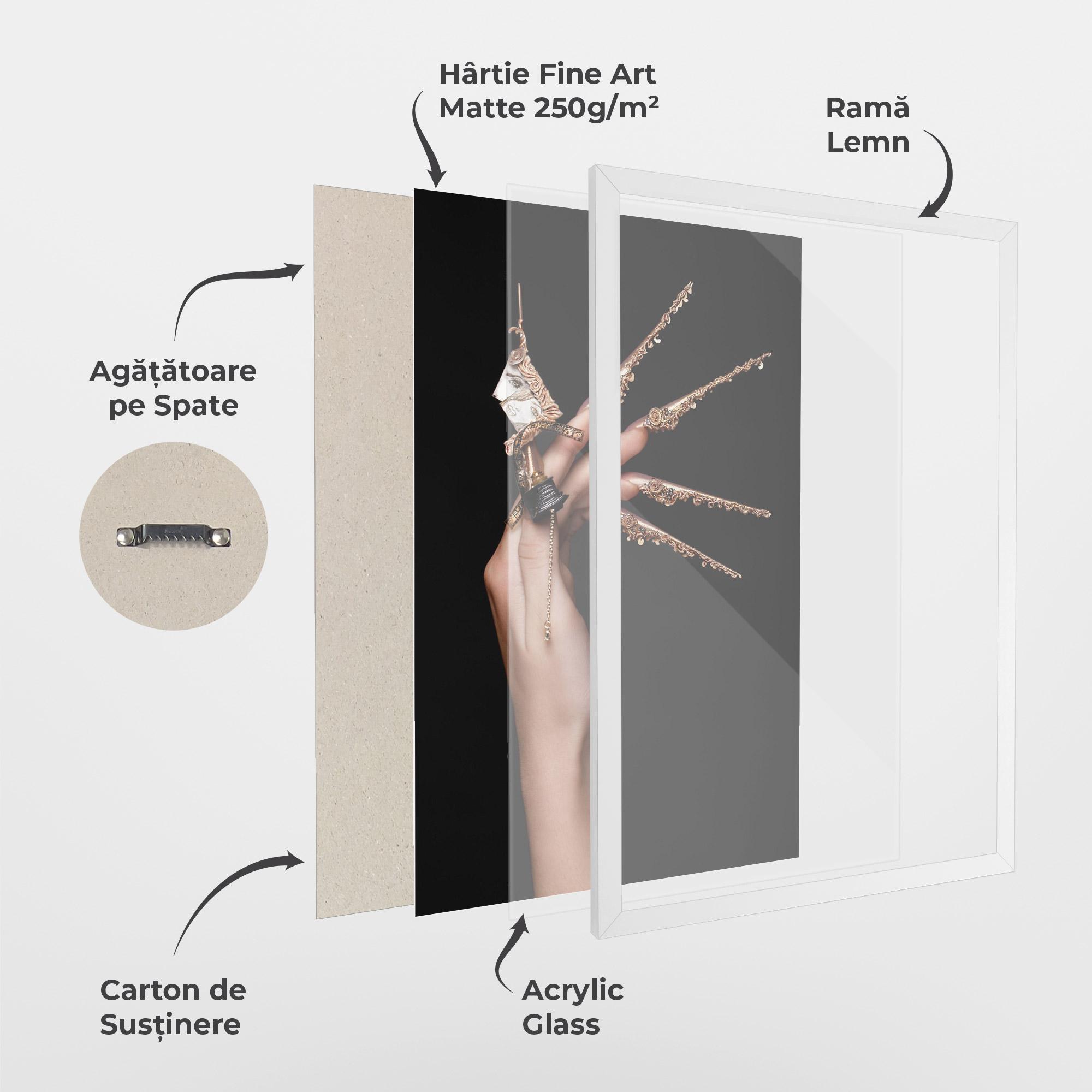 Poster Înrămat Creative Design Nails mockup 1