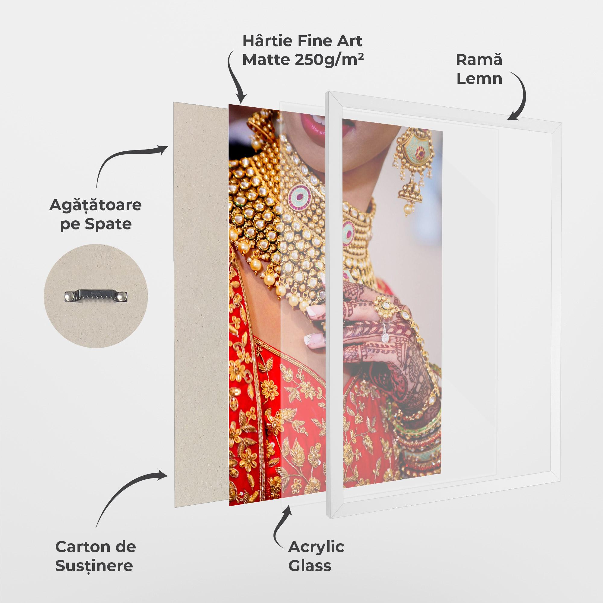 Poster Înrămat Gold Beautiful Jewelry mockup 1