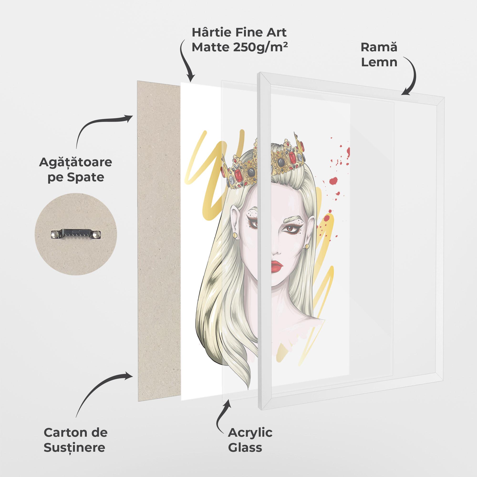 Poster Înrămat Gold Crown Woman mockup 1