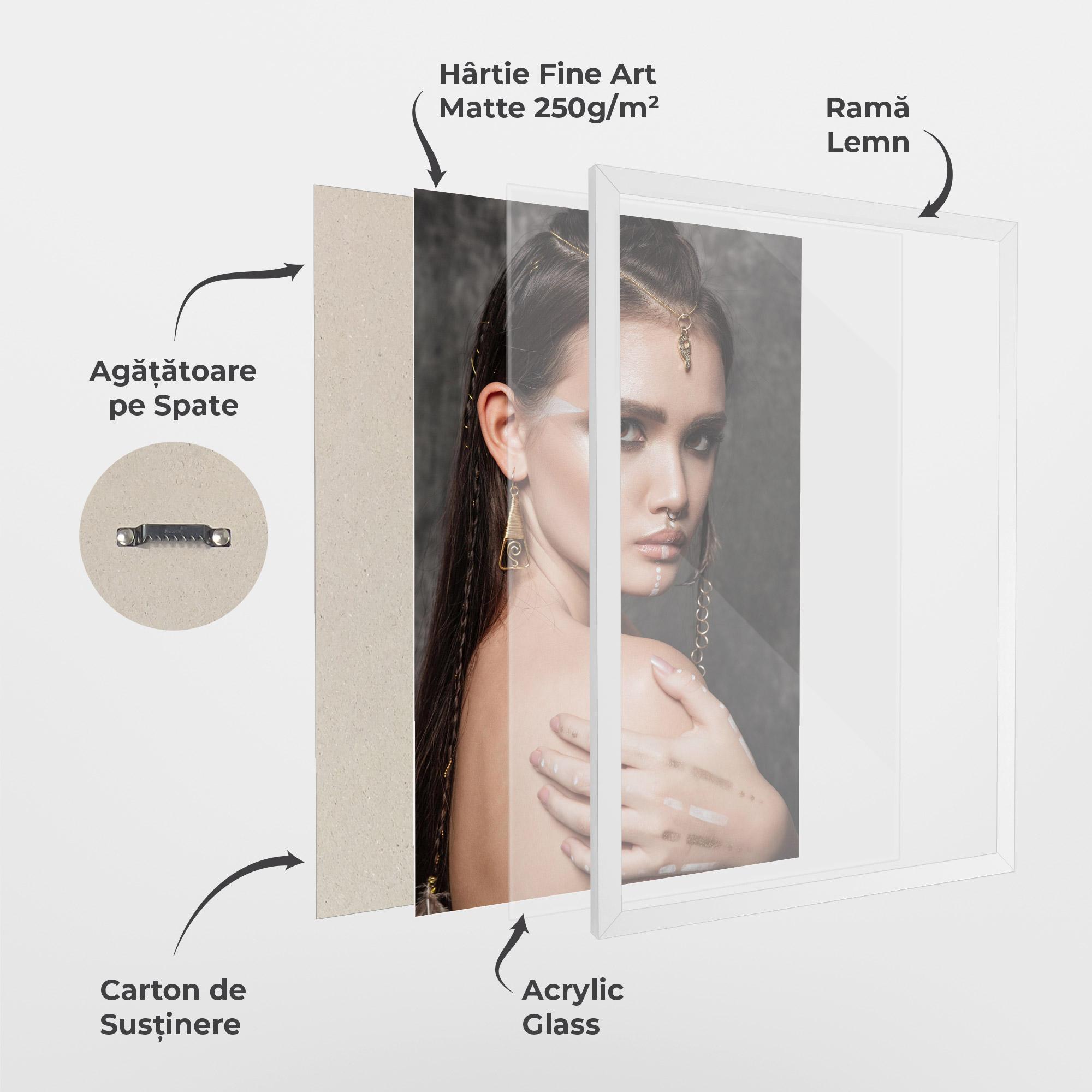 Poster Înrămat Gold Triangle Earring mockup 1