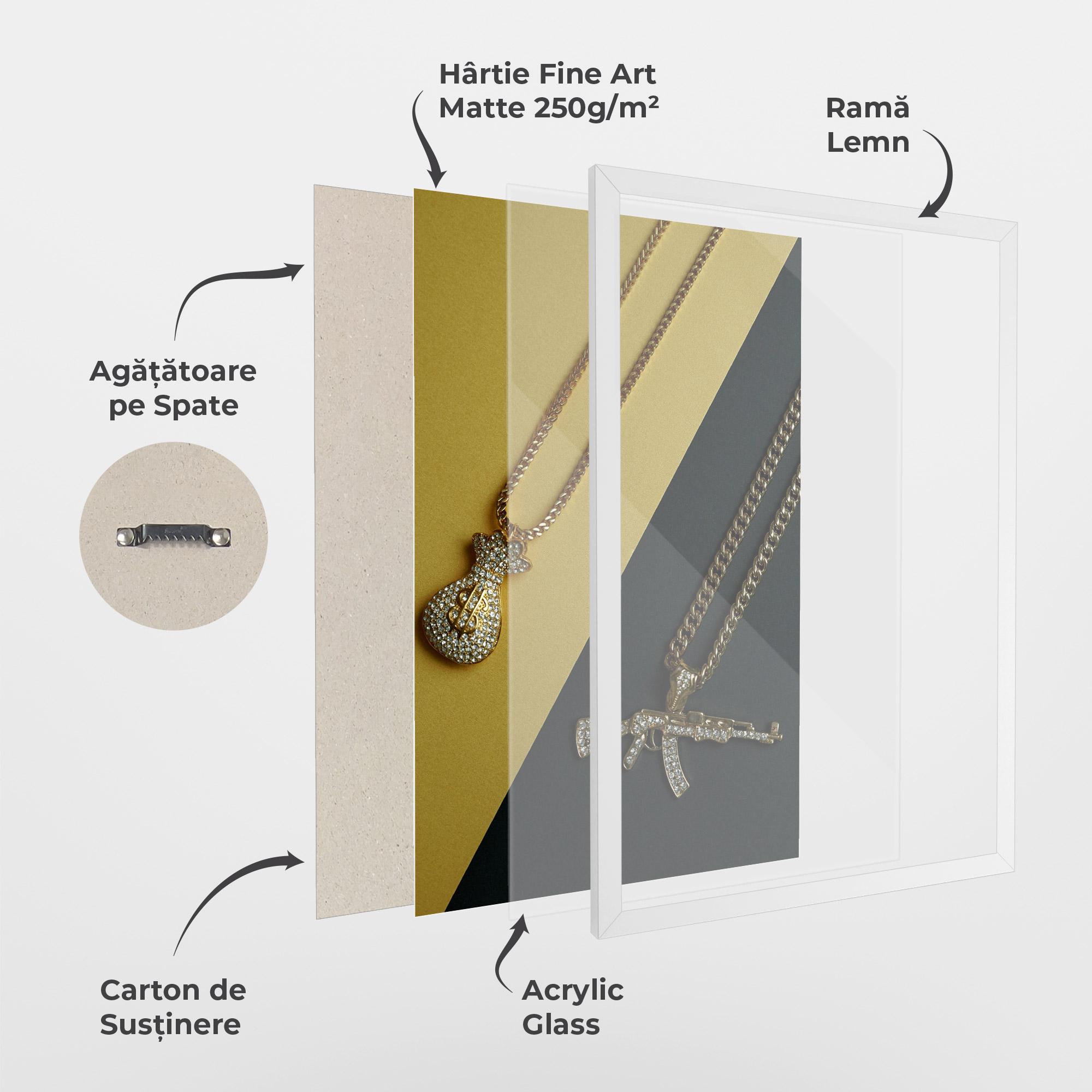 Poster Înrămat Gun Neckace mockup 1