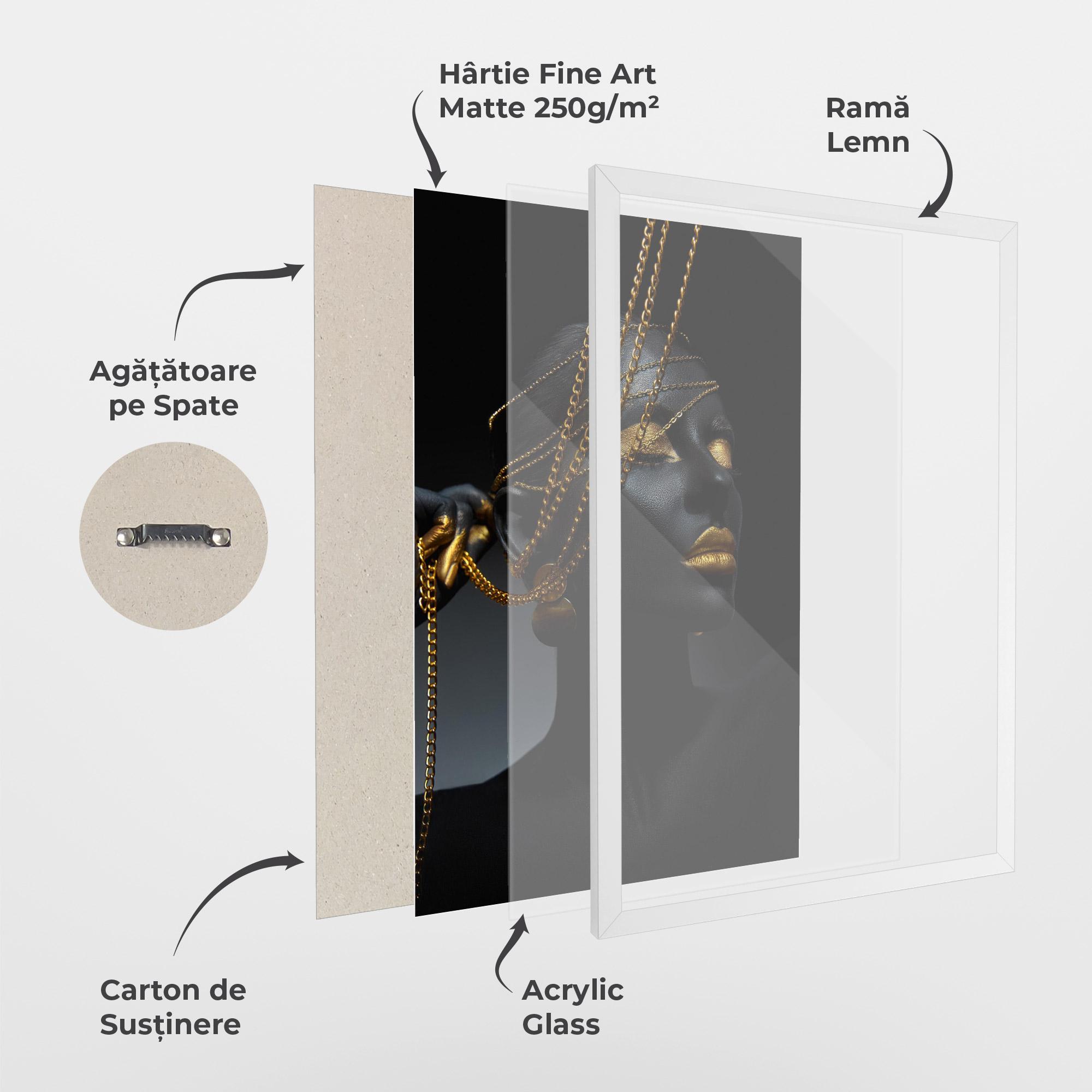 Poster Înrămat Pretty Gold Chain mockup 1