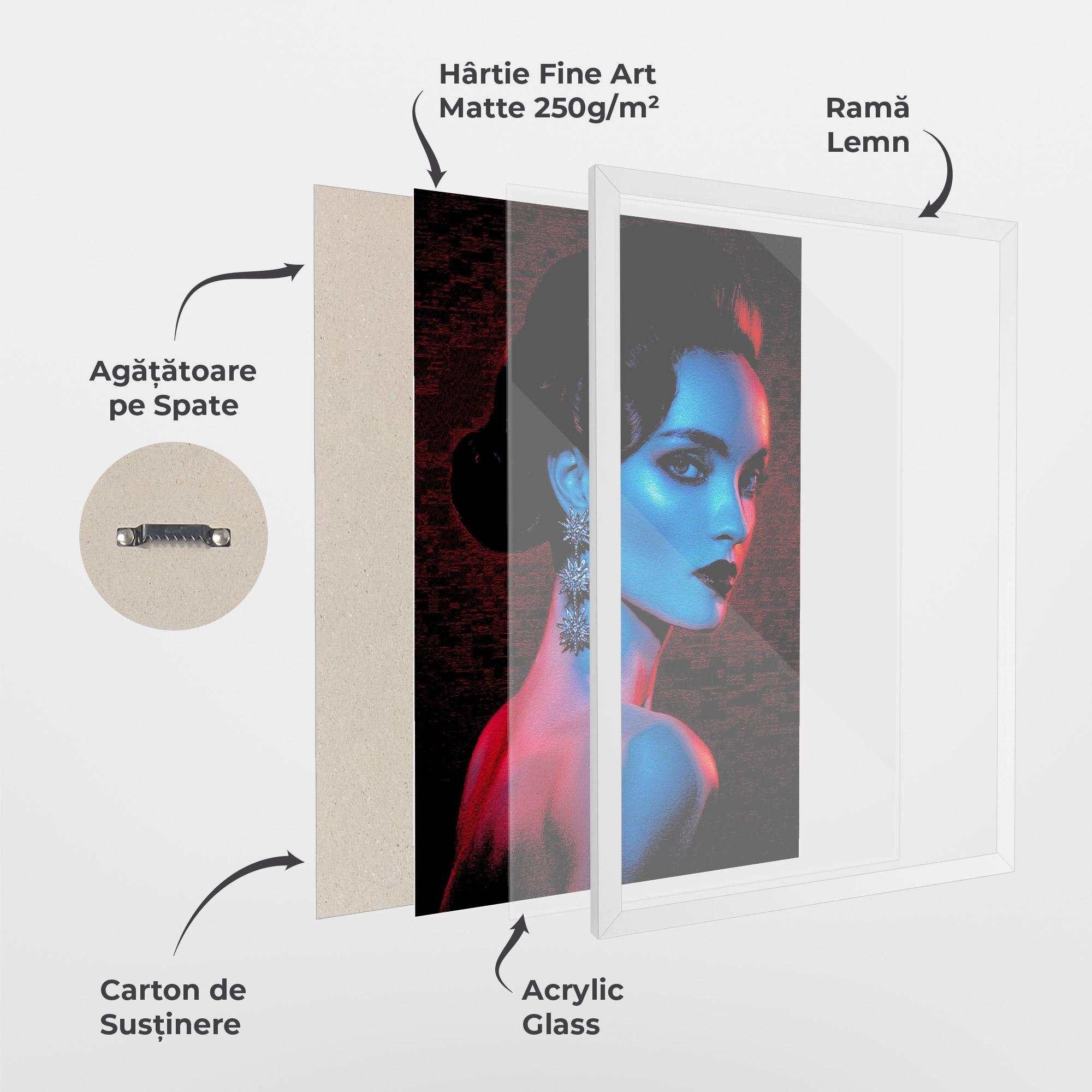 Poster Înrămat Red Blue Earrings mockup 1