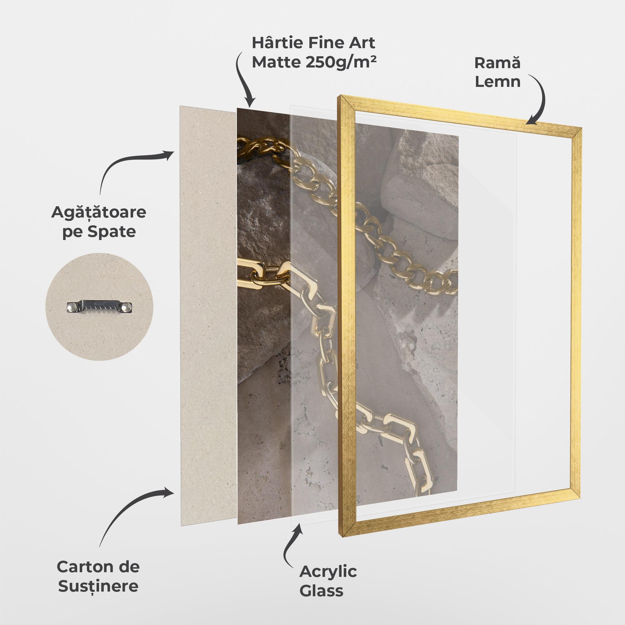 Poster Înrămat Abstract Gold Chain mockup 1