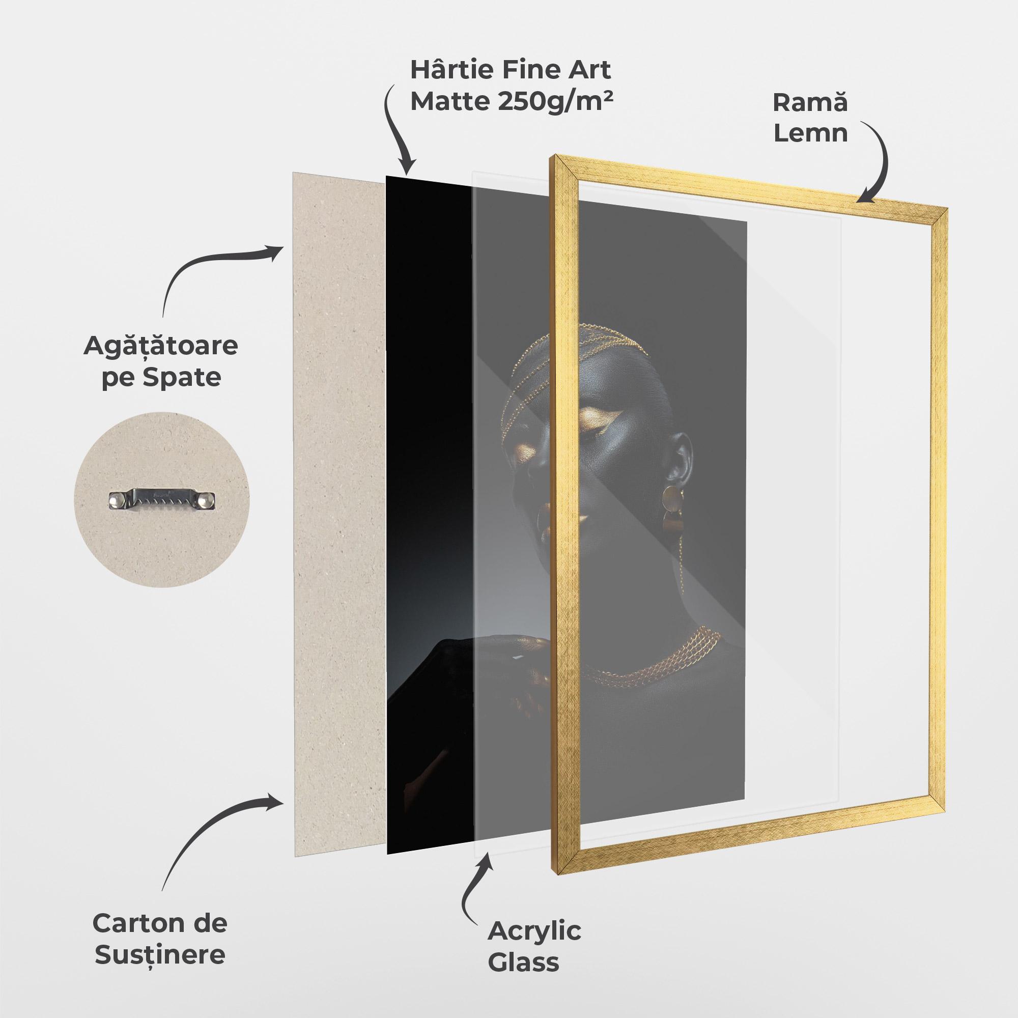 Poster Înrămat Beauty Gold mockup 1