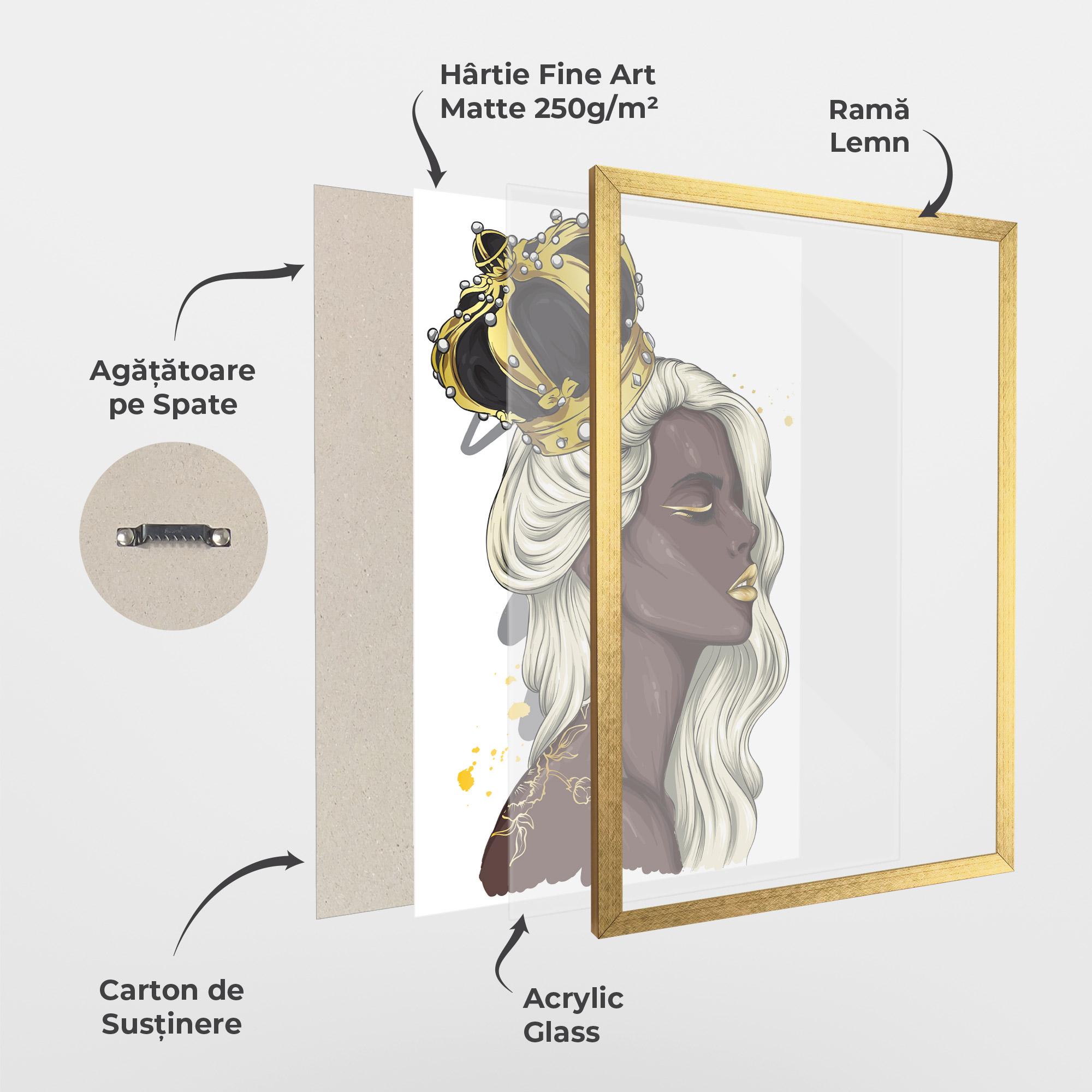 Poster Înrămat Big Black Crown mockup 1