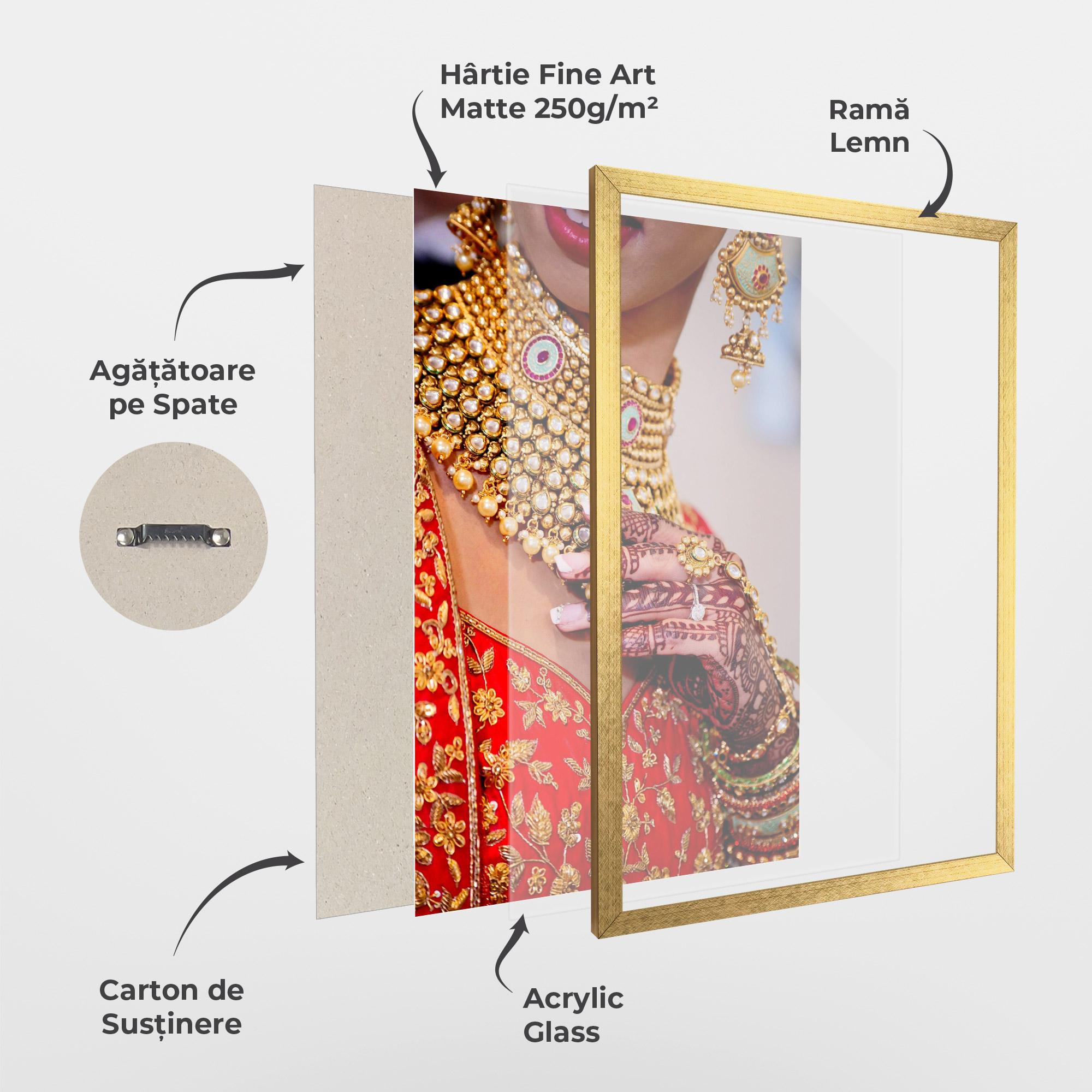 Poster Înrămat Gold Beautiful Jewelry mockup 1