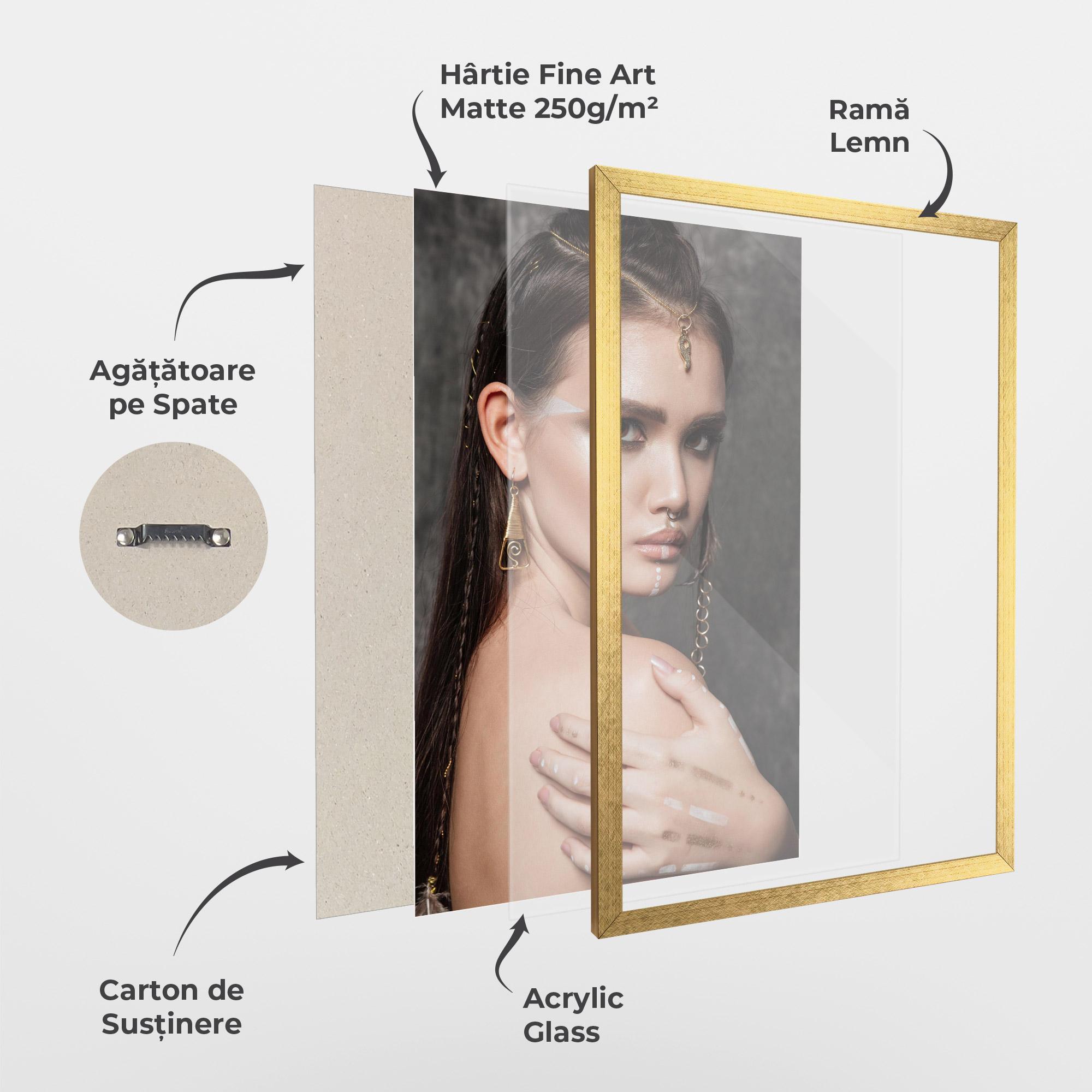 Poster Înrămat Gold Triangle Earring mockup 1