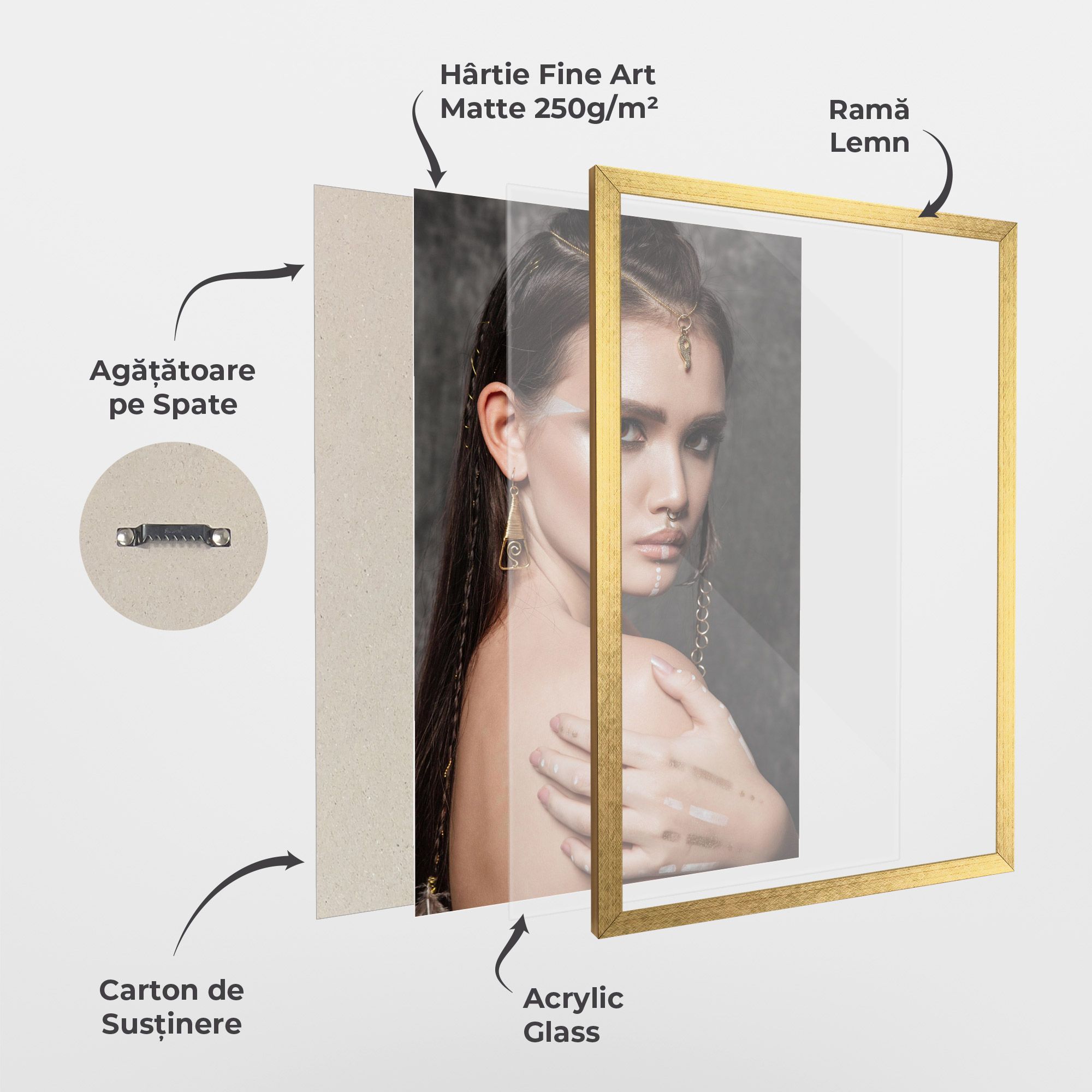 Gold Triangle Earring mockup 1