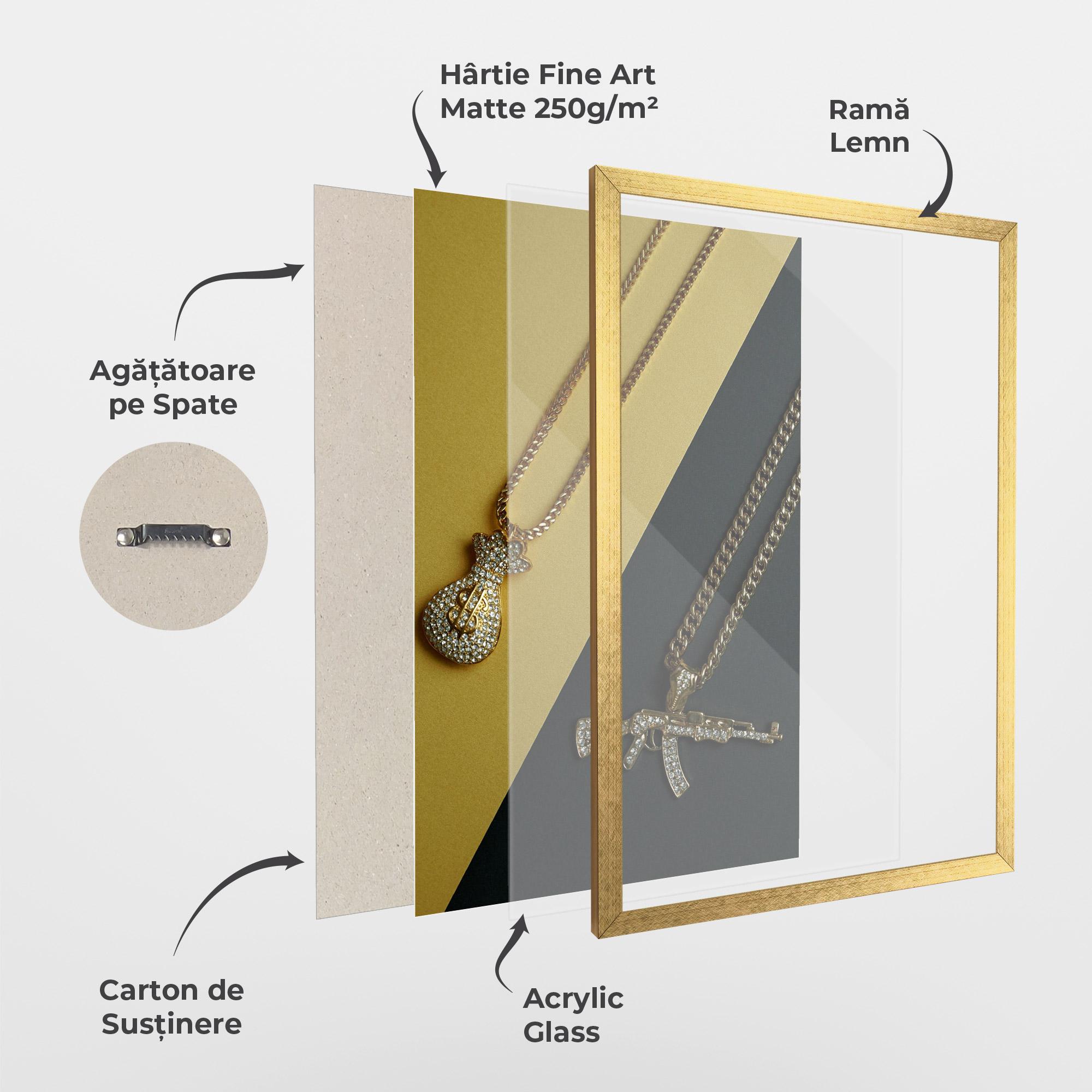 Poster Înrămat Gun Neckace mockup 1